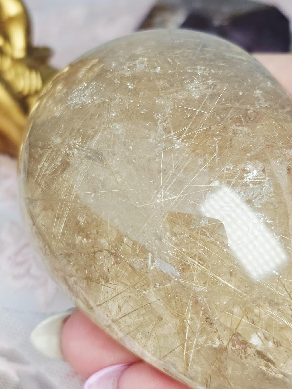 Rutilated Gold Crystal, Crystal Healing, Gift, Metaphysical Crystals, Healings Stone