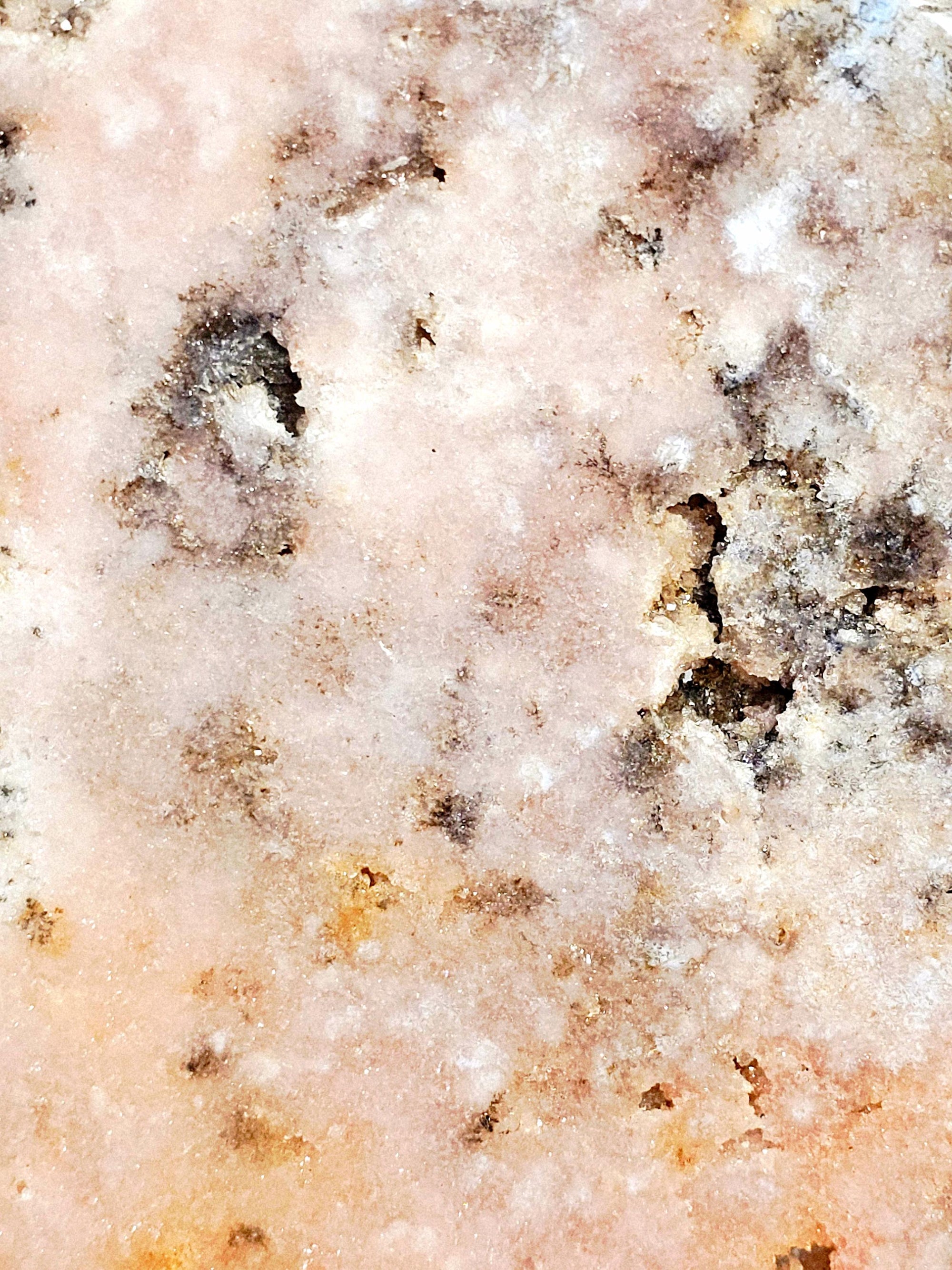 Handmade Pink Amethyst Druzy Bowl, Jasper Inclusions