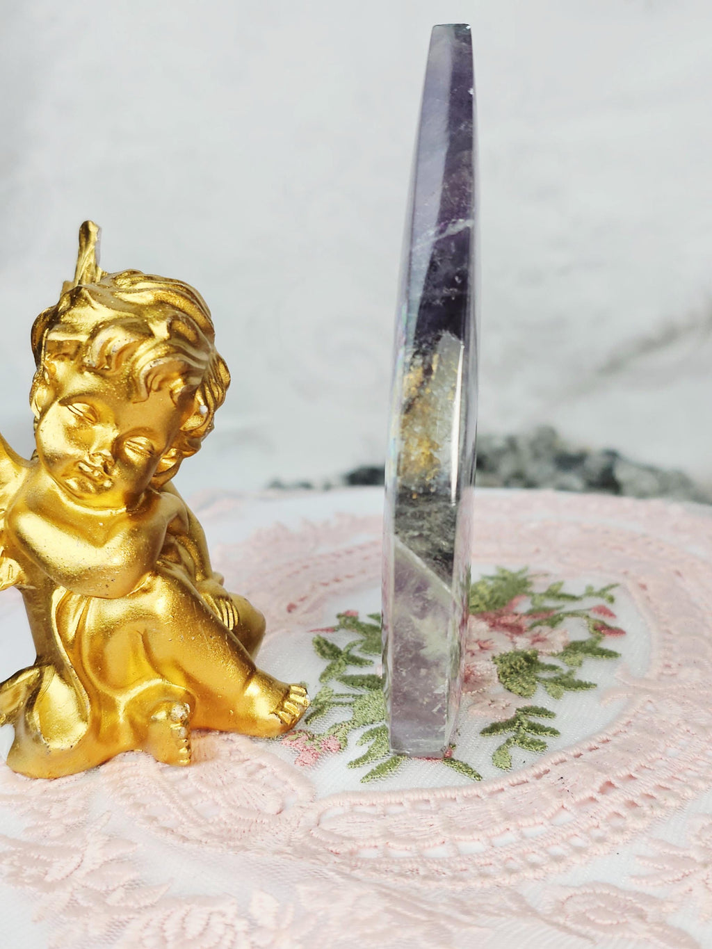 Fluorite Flame,  Crystal Flame Handmade, Crystal