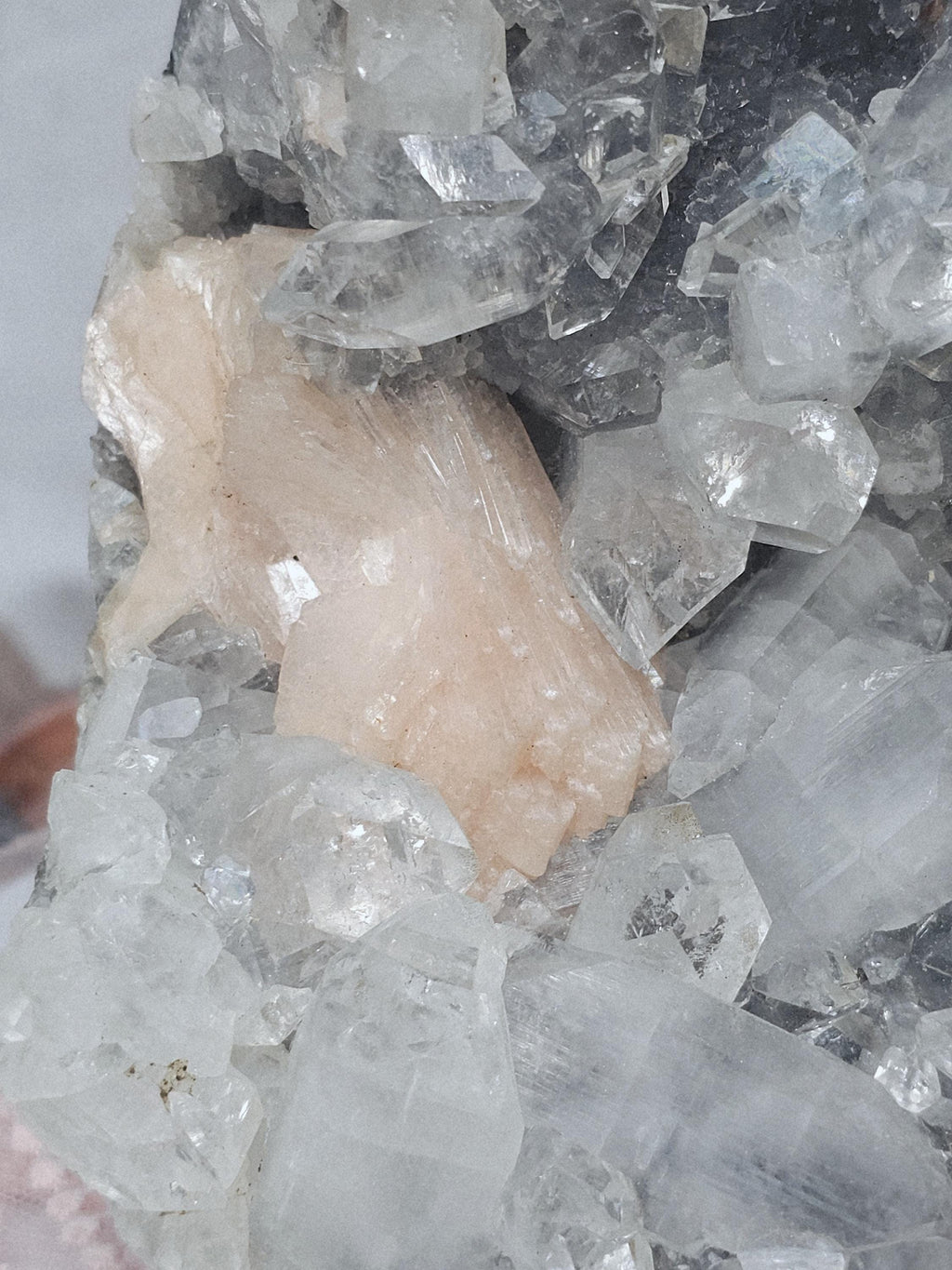 RARE LG 6lb Chrome Diamond  Apophyllite  with Stillbite from India , Apophyllite, Crystal, Crystals