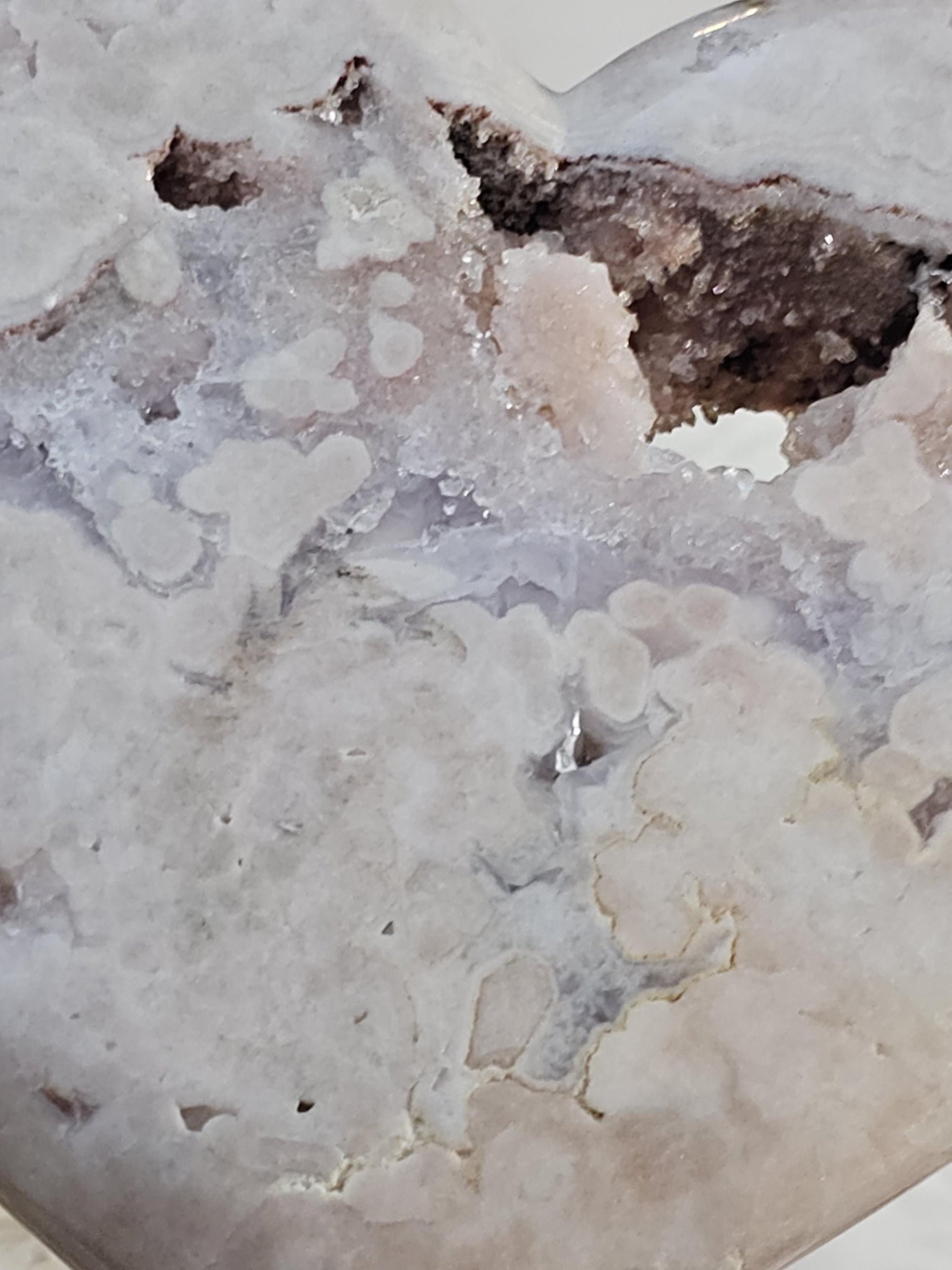 Pink Amethyst Druzy Heart, Rose Gold Stand, Brazilian Crystal Gift