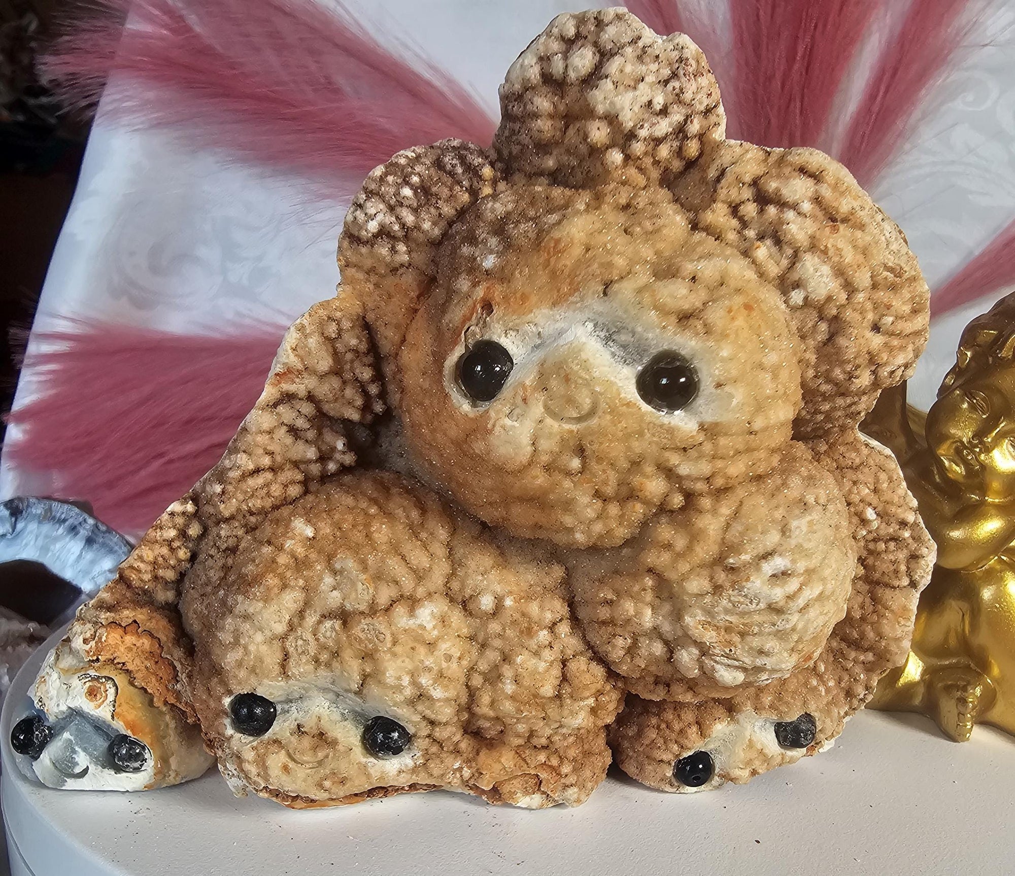 Lg Hedgehog Crystal, Druzy Agate, Gift for Her