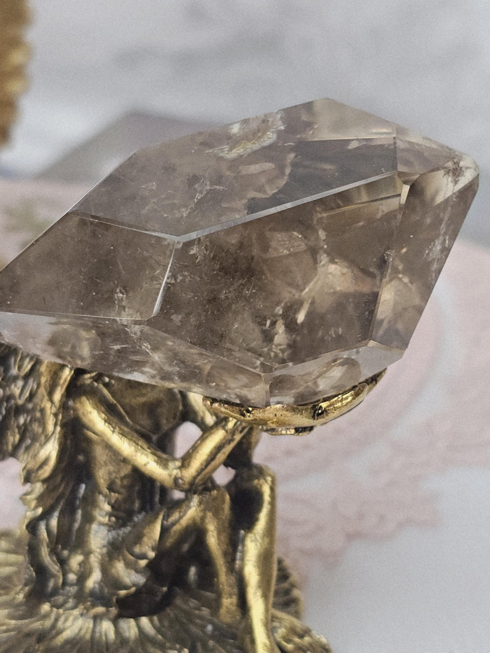Lemurian Smoky Quartz Crystal, Brazilian Healing Stone