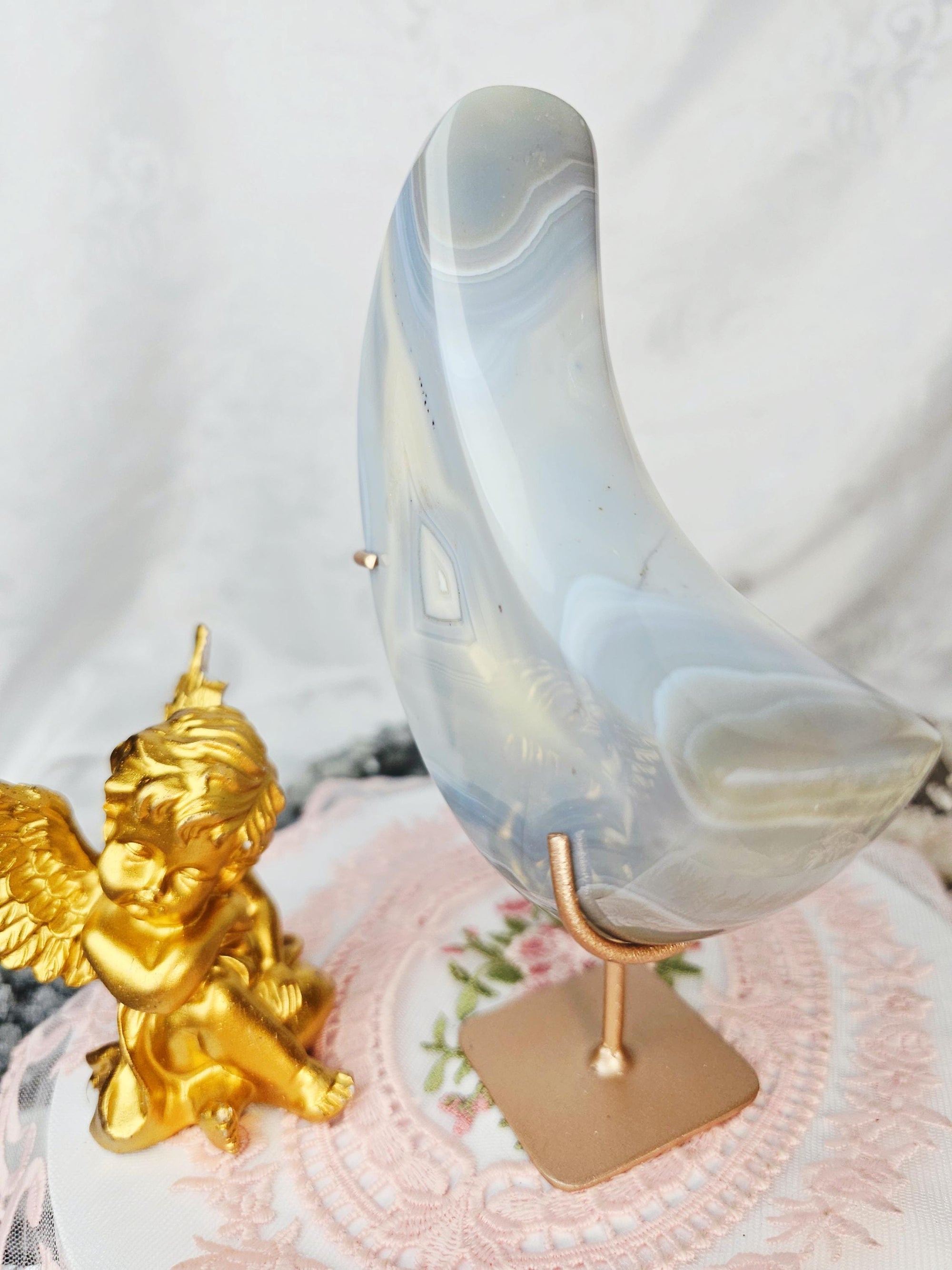 Agate Moon, Moon, Crystal, Home Decor