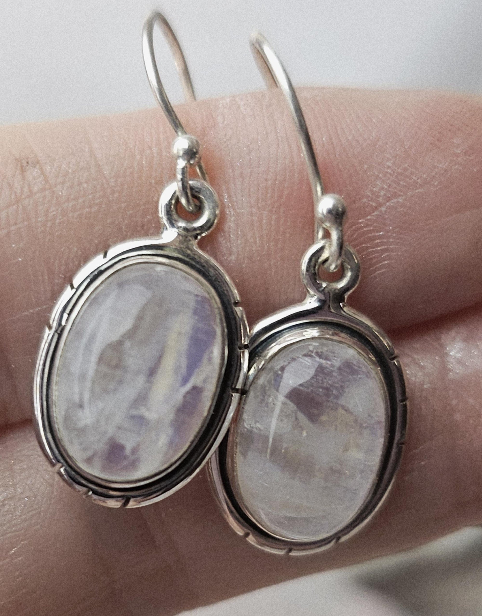 Genuine Moonstone Earrings, Moonstone,  Crystal Earring