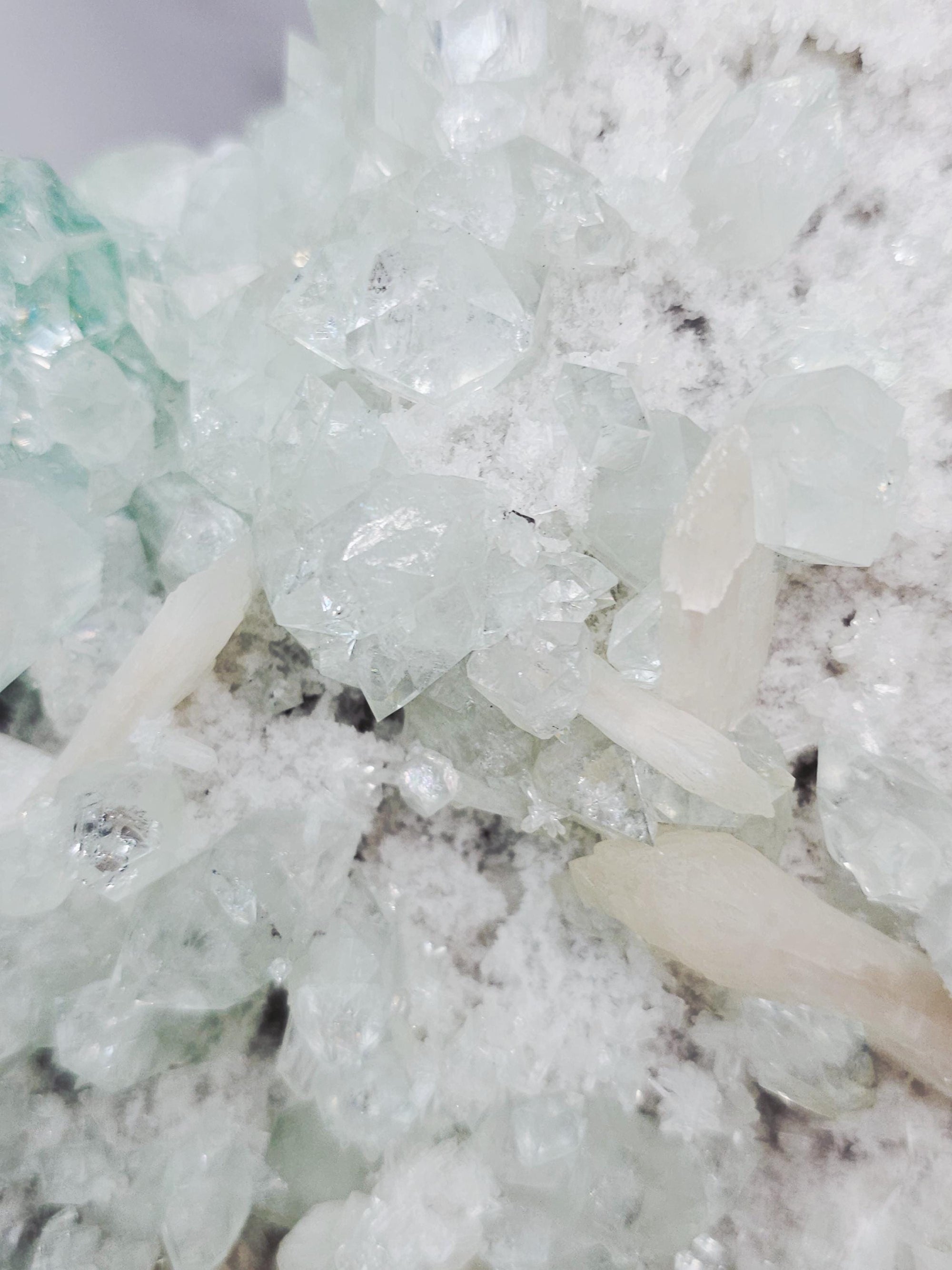 RARE LG 3lb Sugar Green Diamond  Apophyllite with Stillbite from India , Apophyllite, Crystal, Crystals, Home decor