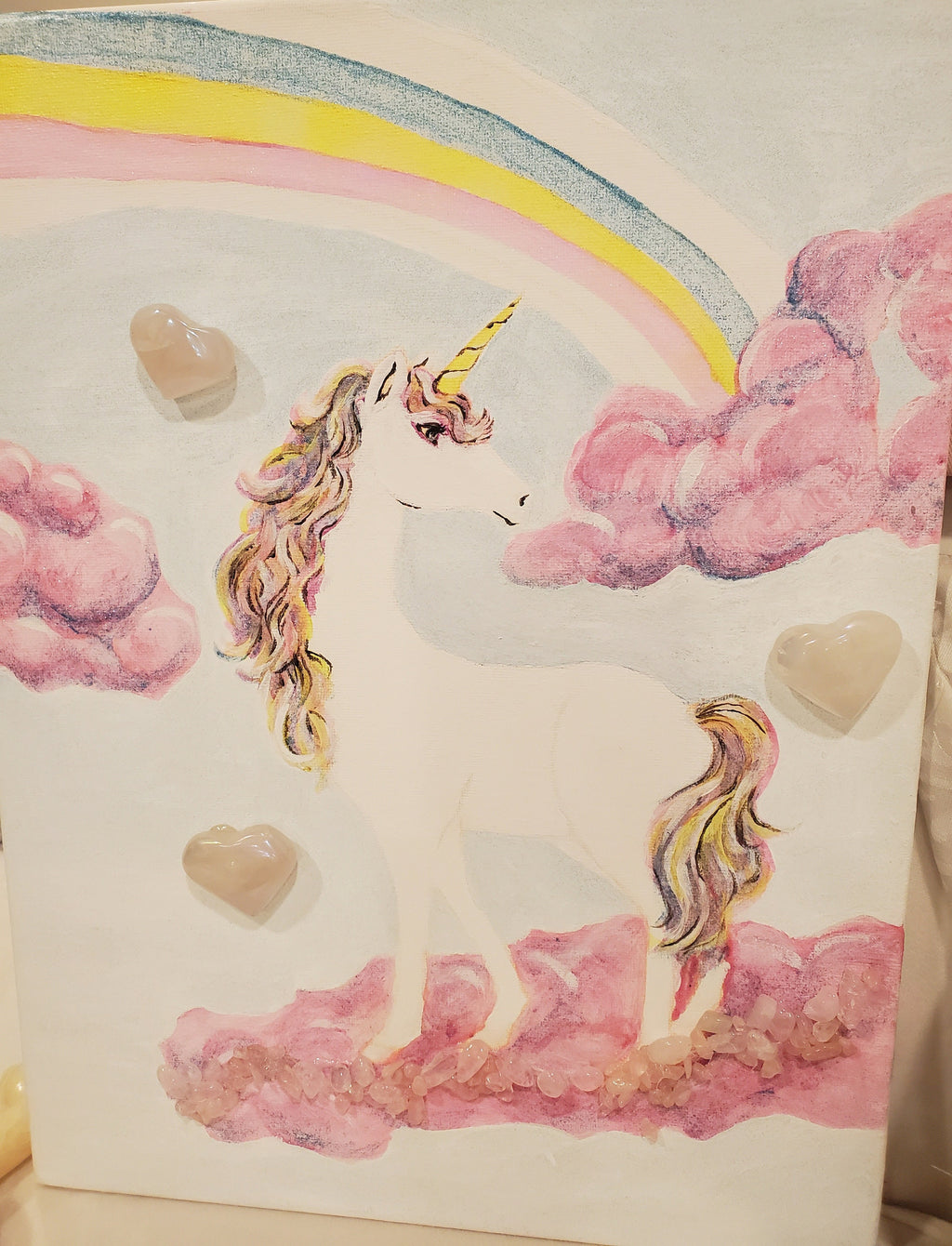 Unicorn Crystal Painting, Original Painting,Gift