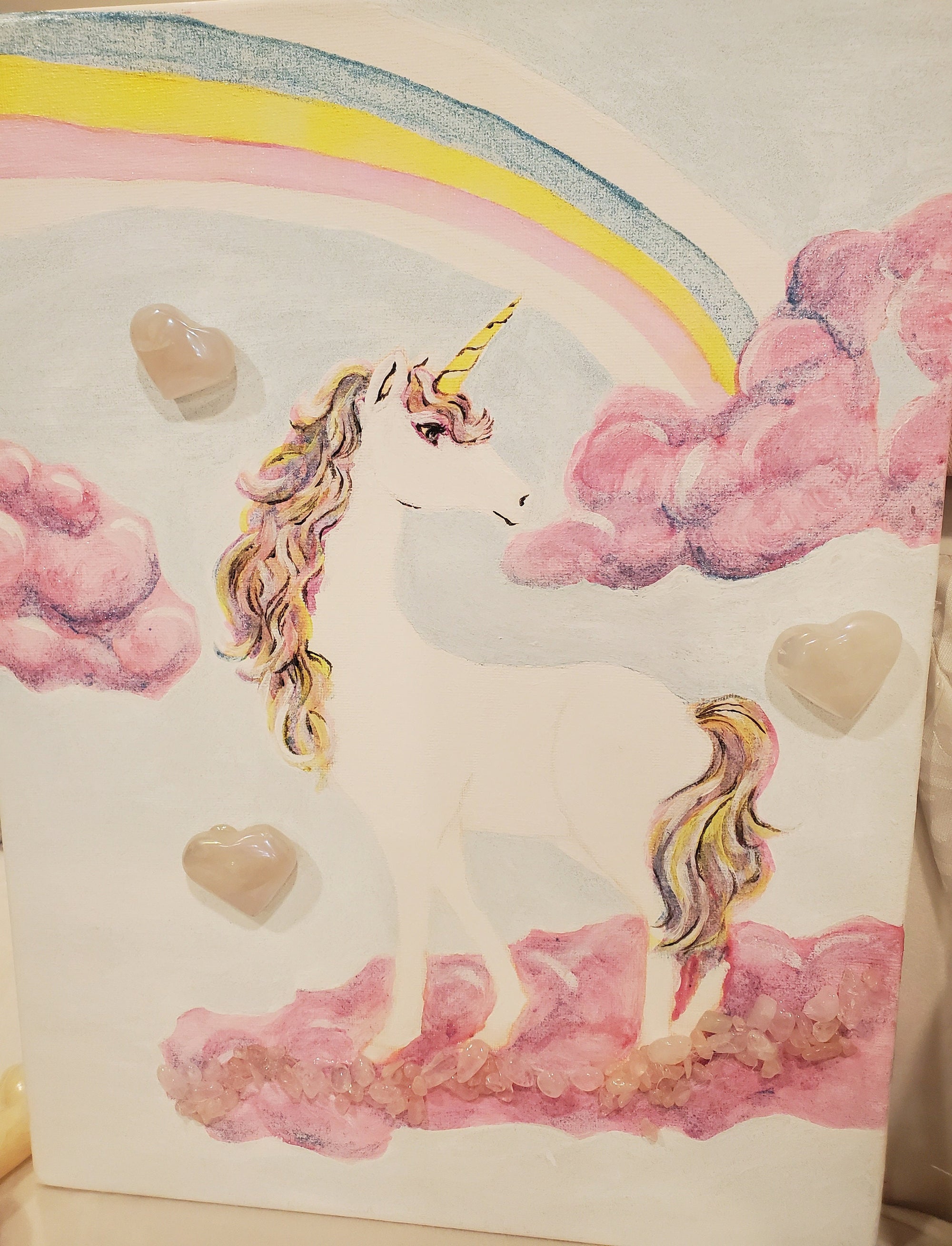 Unicorn Crystal Painting, Original Painting,Gift