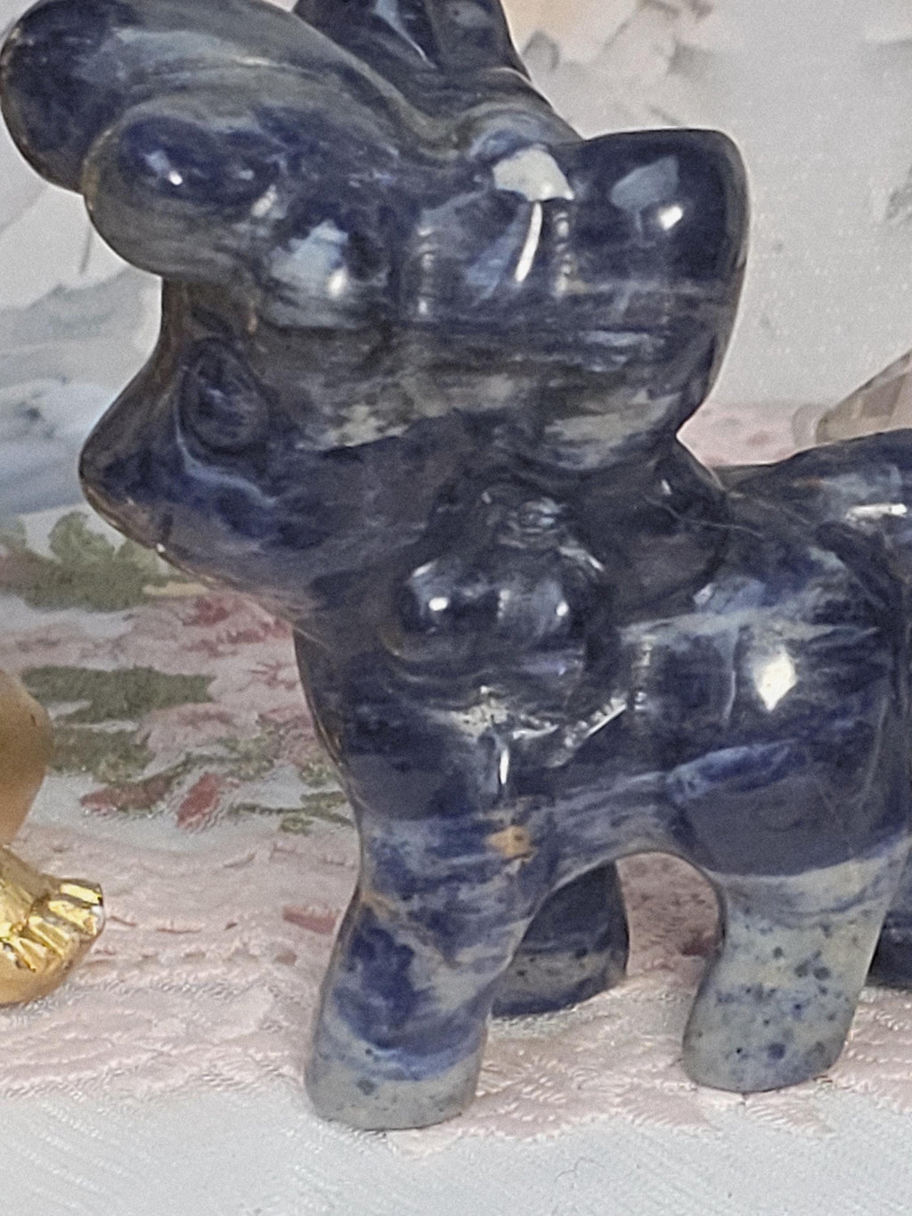 Sodalite Crystal Horse, Healing Stone, Home Decor