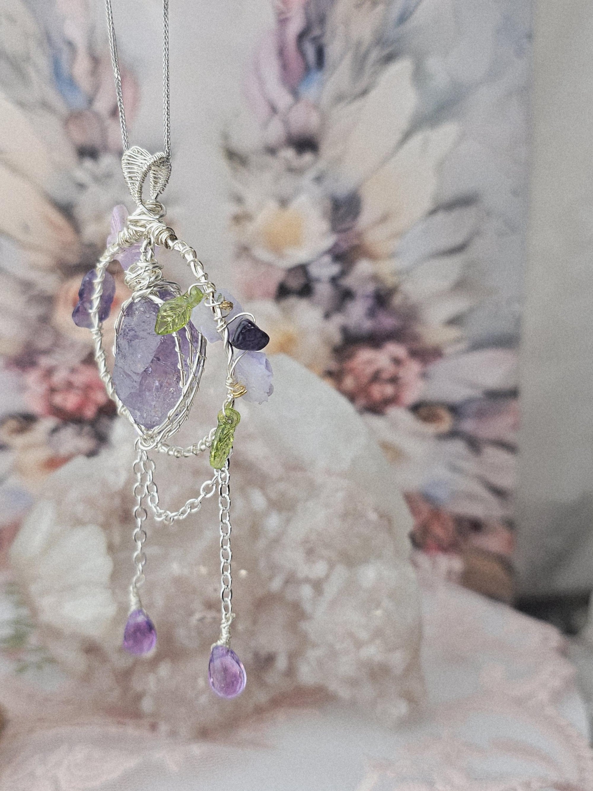 Amethyst Necklace, Crystal Gifts