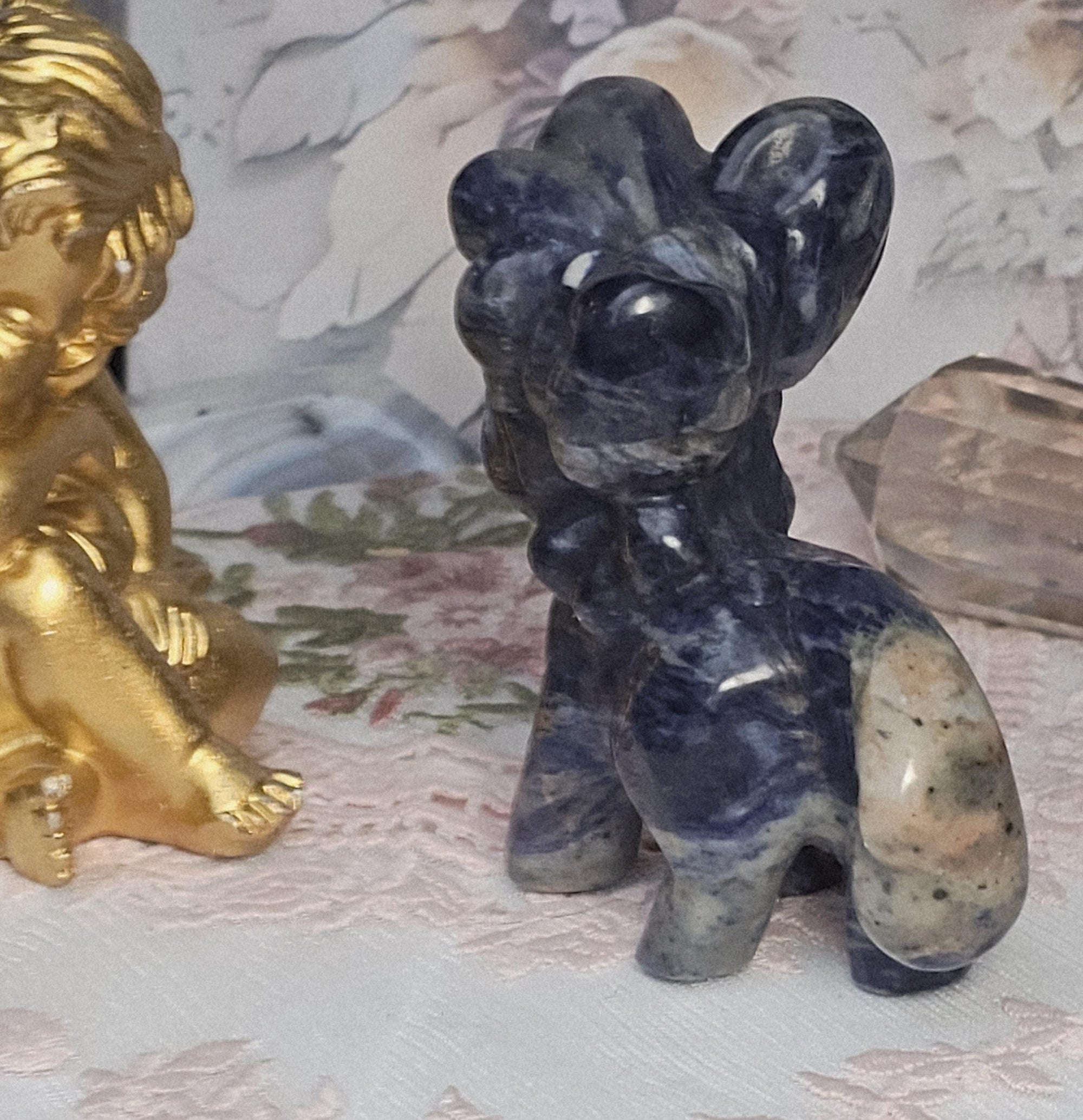 Sodalite Crystal Horse, Healing Stone, Home Decor