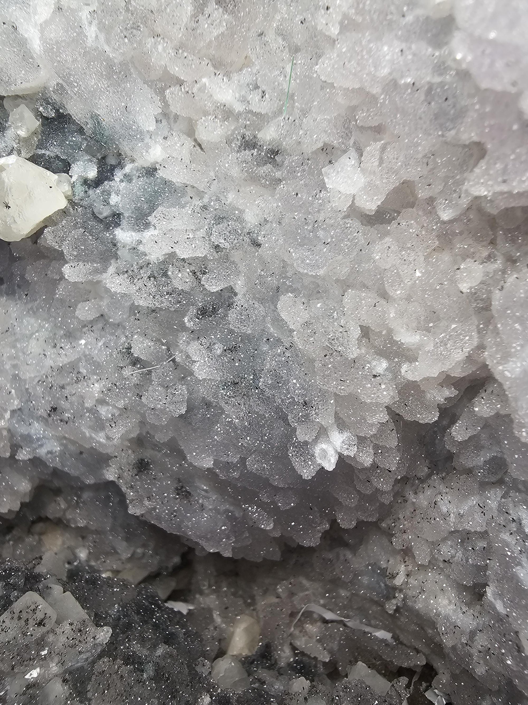 34.75 lb Rare Amethyst Cathedral with Sugar, Calcite Cubes, Flowers