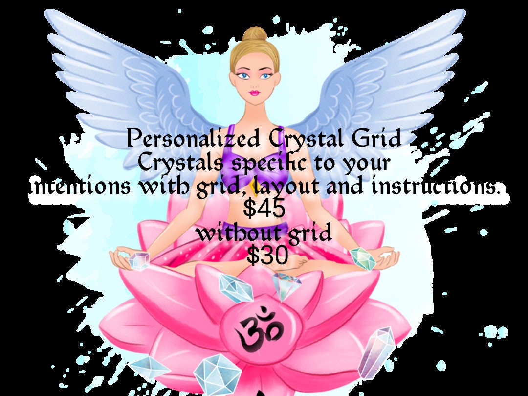 Personalized Crystal Grid, Healing Crystals, Love Crystals, Abundance Crystals, Happiness Crystals, Protection Crystal,Good Luck Crystals