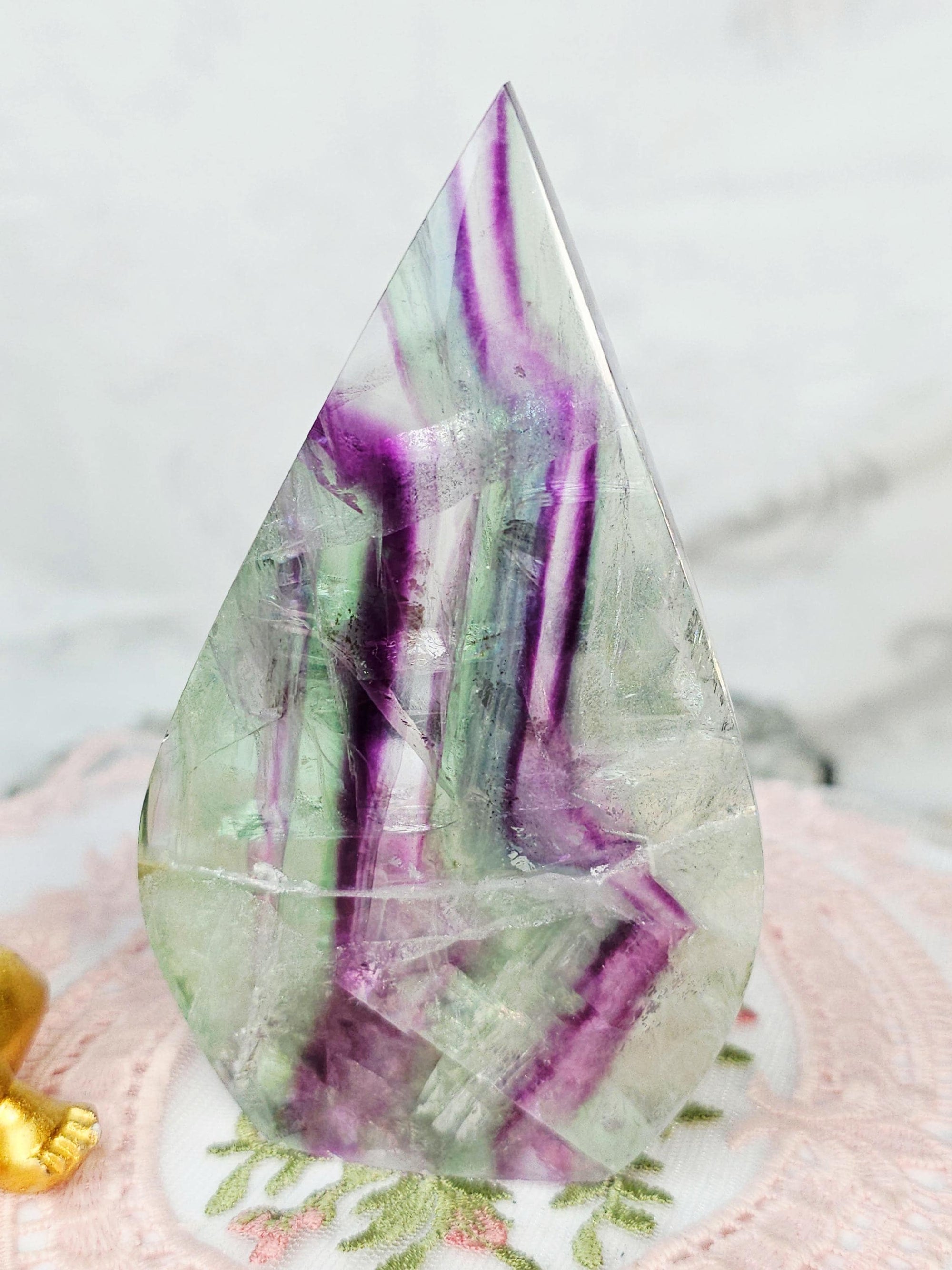 Fluorite Flame,  Crystal Flame Handmade, Crystal