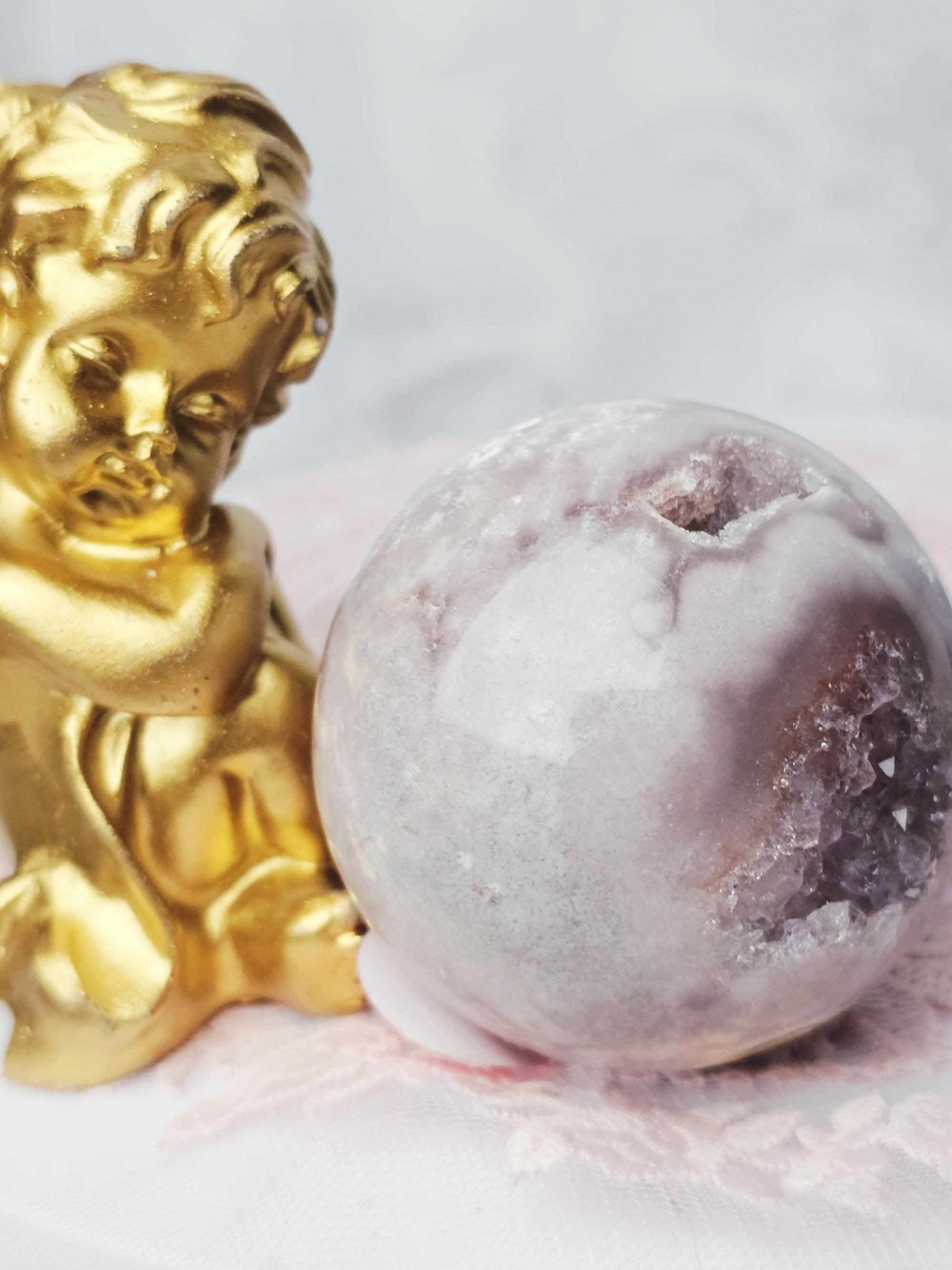 Brazilian Amethyst Druzy Sphere, Pink Amethyst Druzy Sphere, Red Pink Amethyst, Crystal Ball, Crystal Sphere, ,Gift