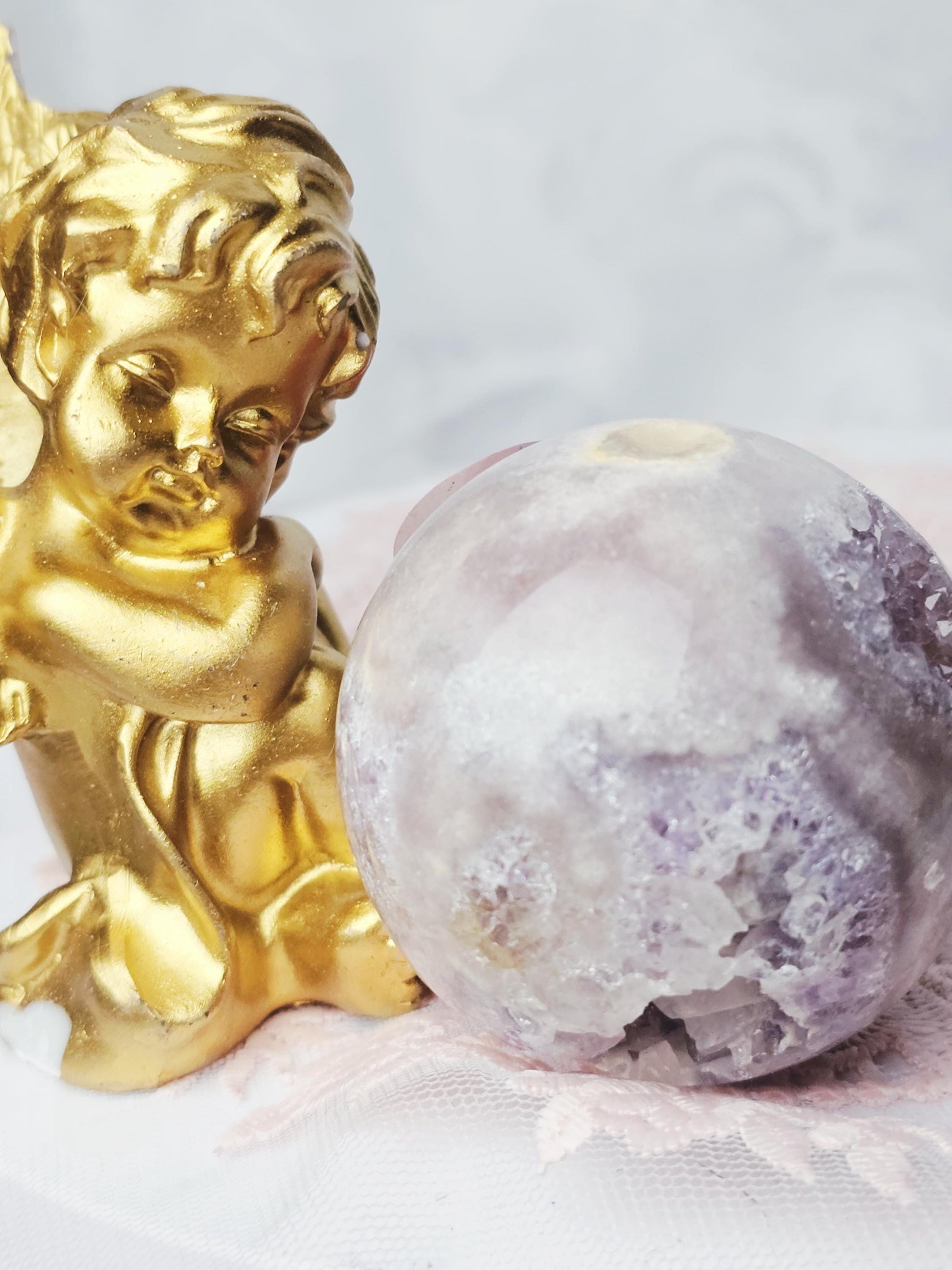 Brazilian Amethyst Druzy Sphere, Pink Amethyst Druzy Sphere, Red Pink Amethyst, Crystal Ball, Crystal Sphere, ,Gift