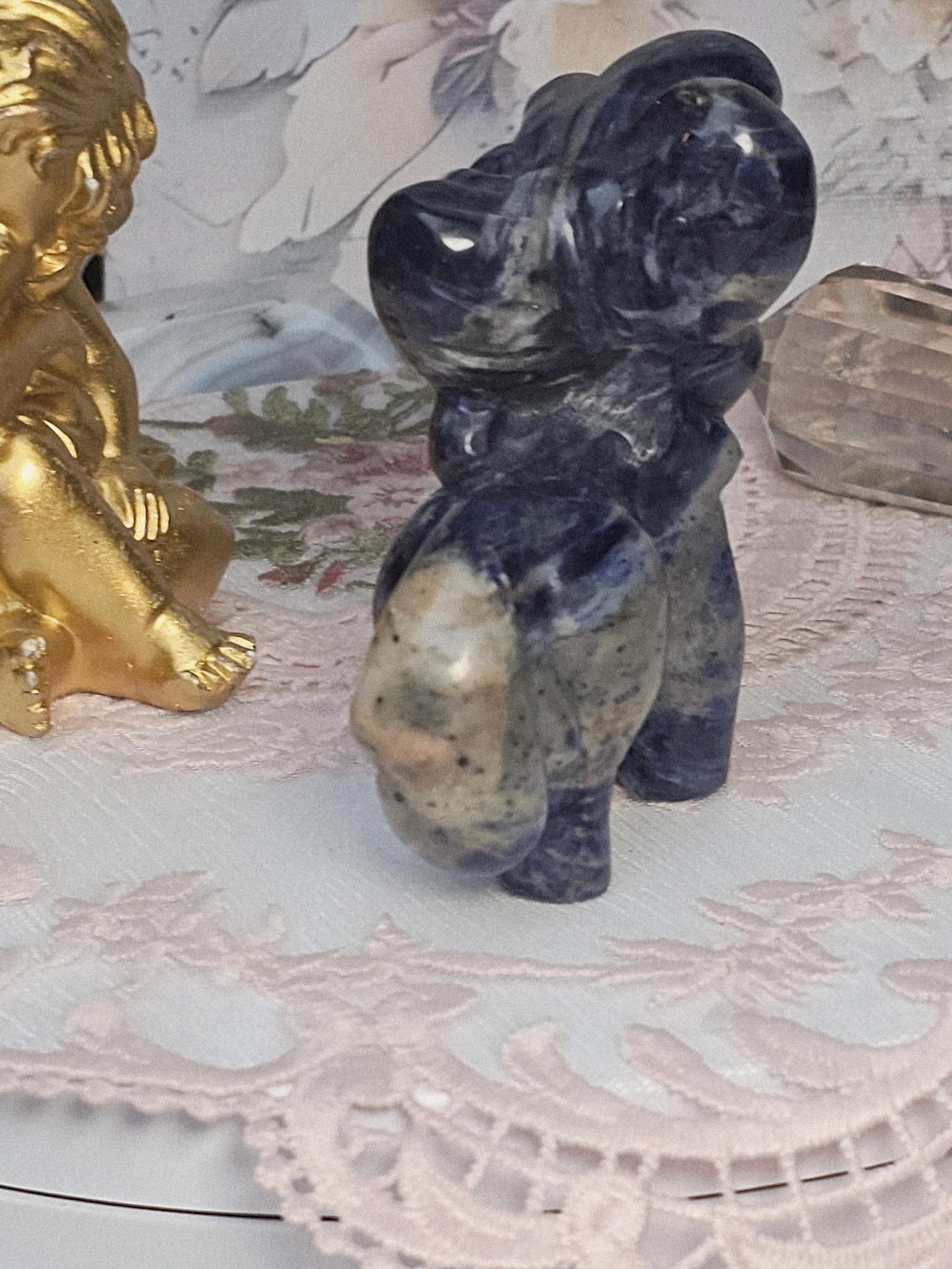 Sodalite Crystal Horse, Healing Stone, Home Decor