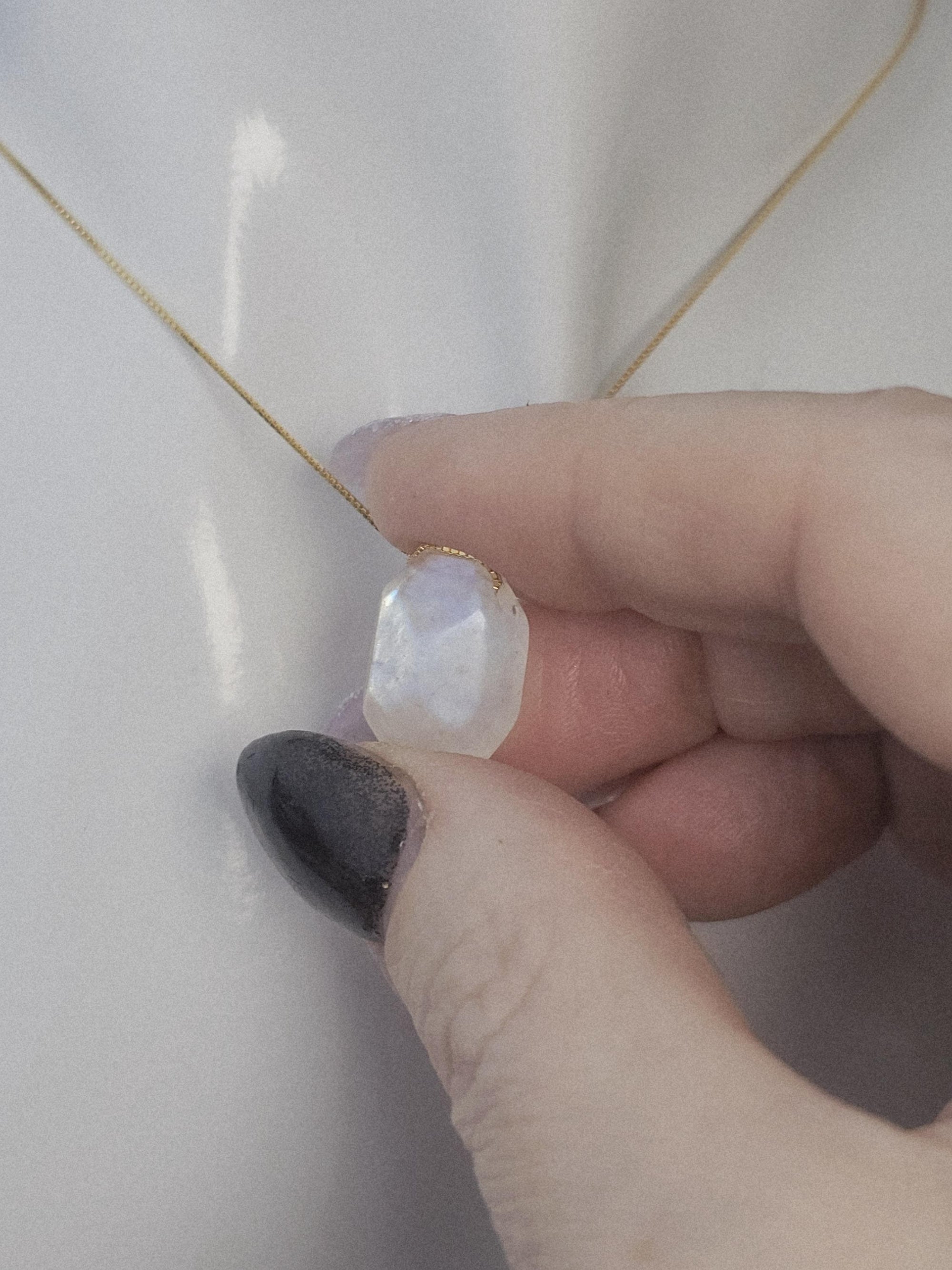 Handmade Moonstone Necklace, Zodiac Jewelry
