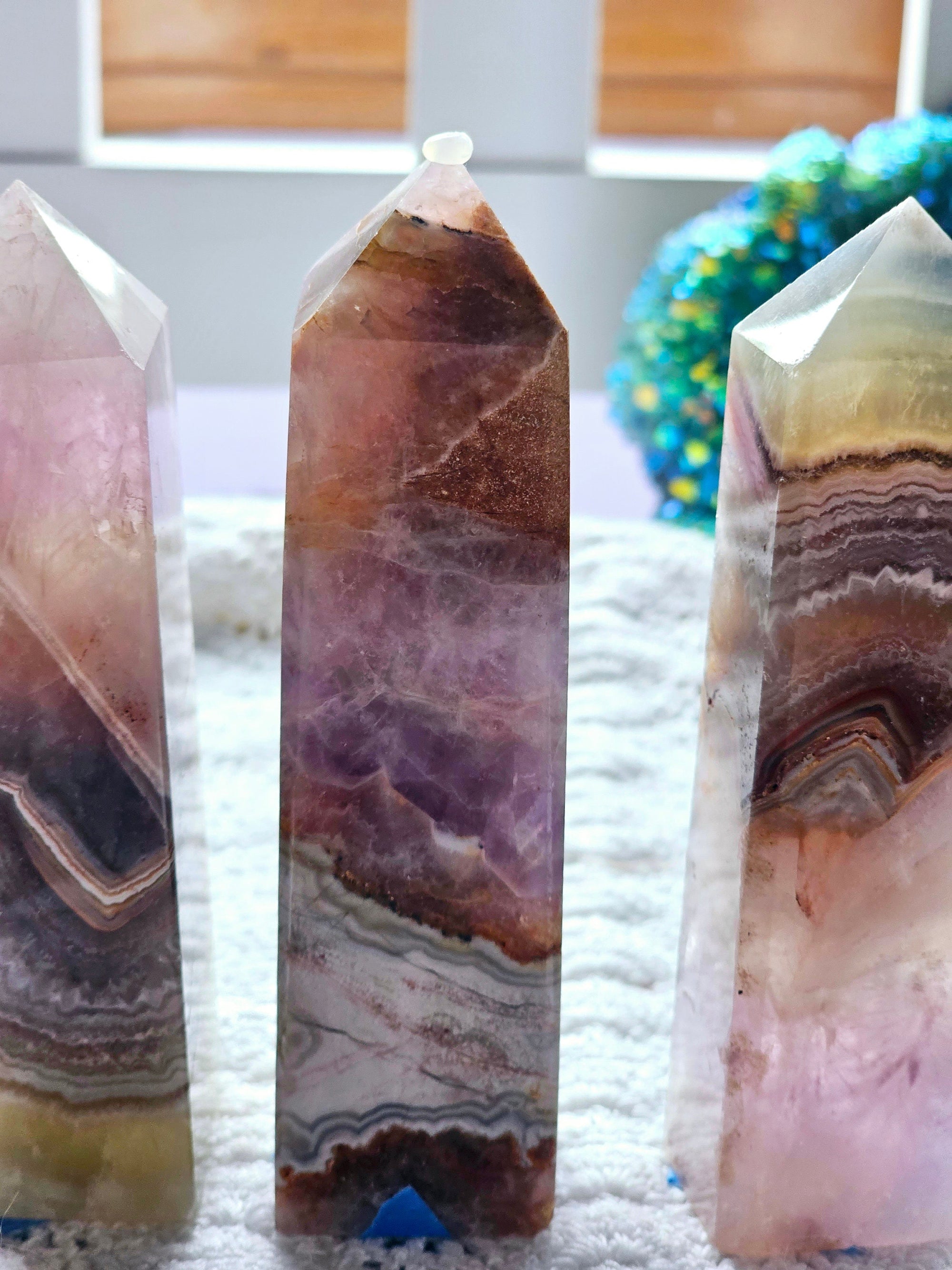 RARE Crazy Lace Amethyst Towers, New Discovery,Gift