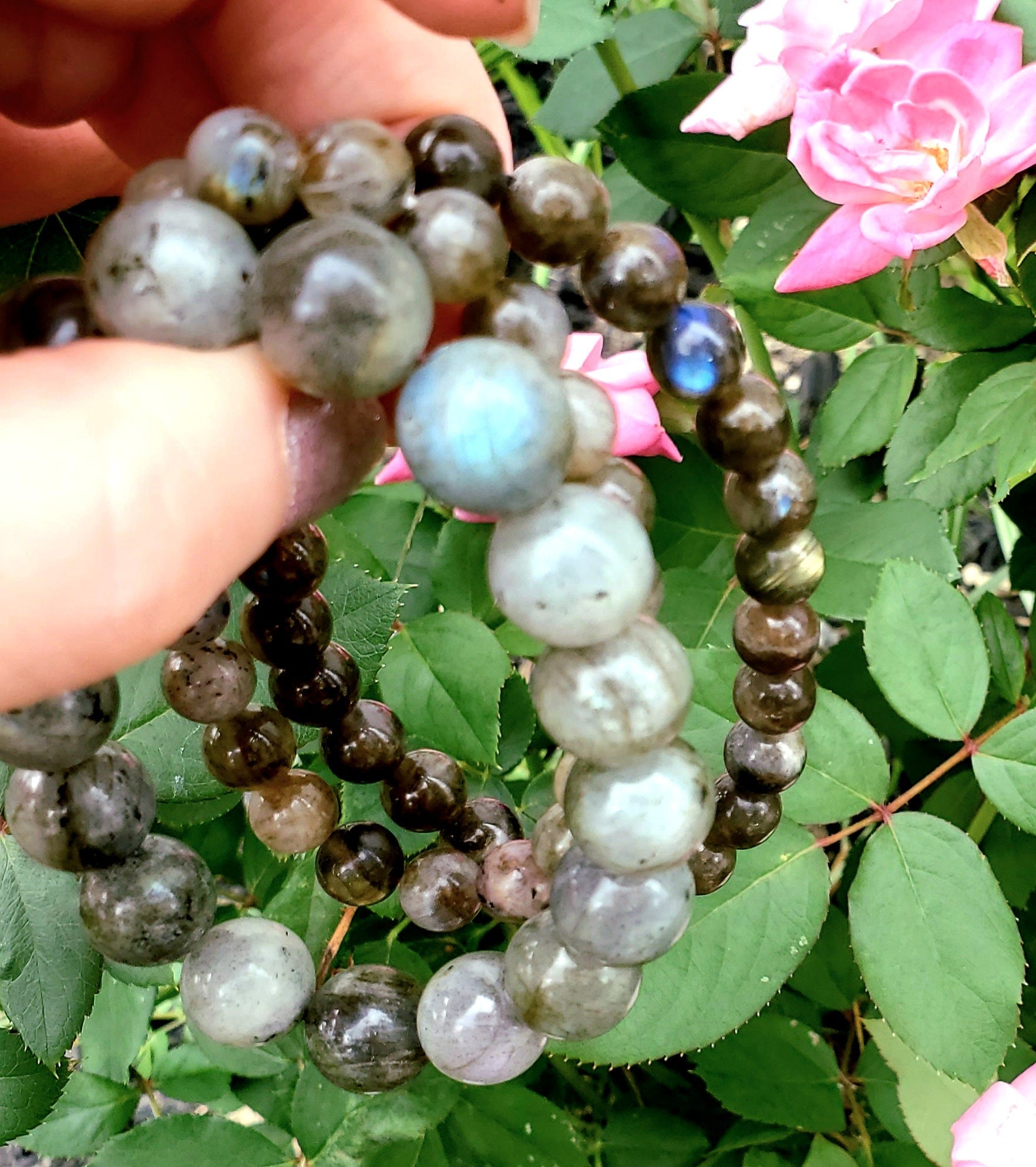 Natural Labradorite Beaded Bracelet, 8mm labradorite, 12mm labradorite Bracelet, Gemstone Bracelet, Healing Stones, Natural Crystal