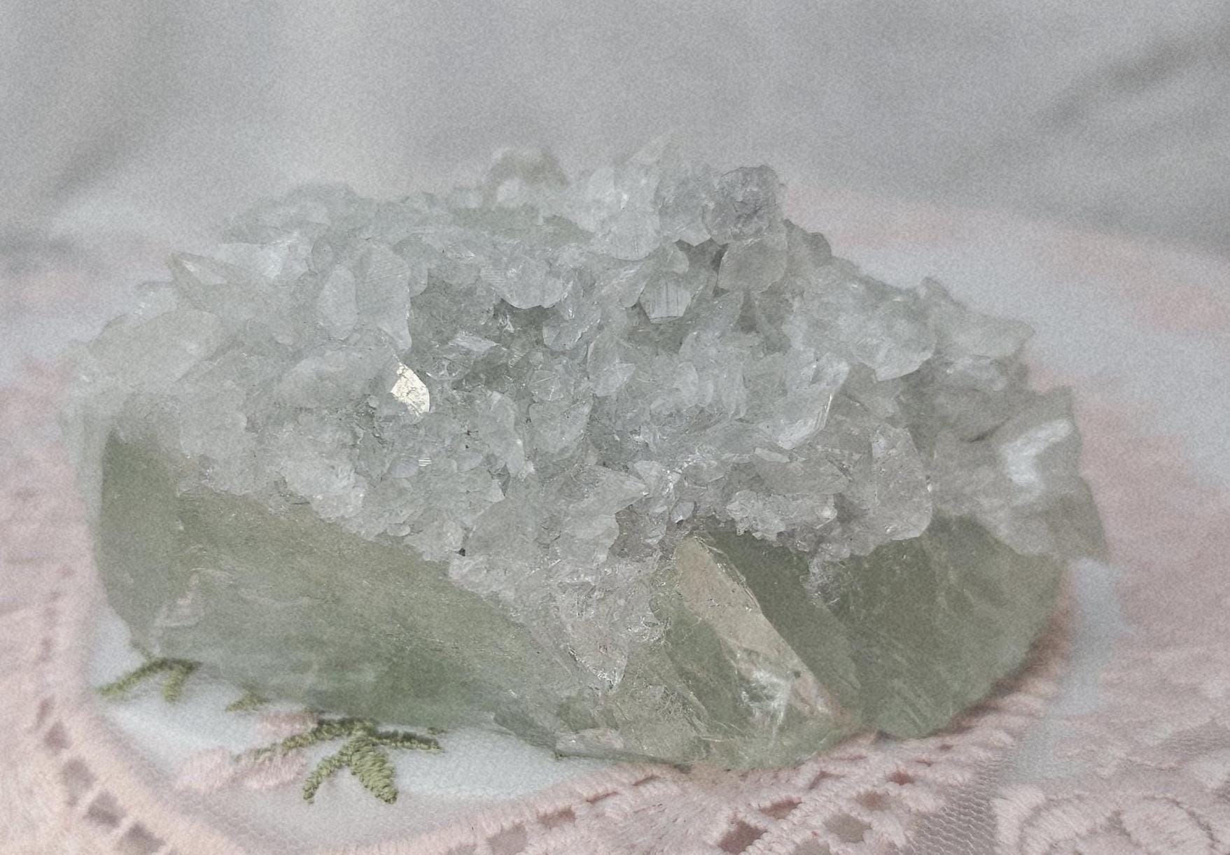 Fujian Fluorite Specimen, Rainbow Calcite Crystals, Lucky Home Decor