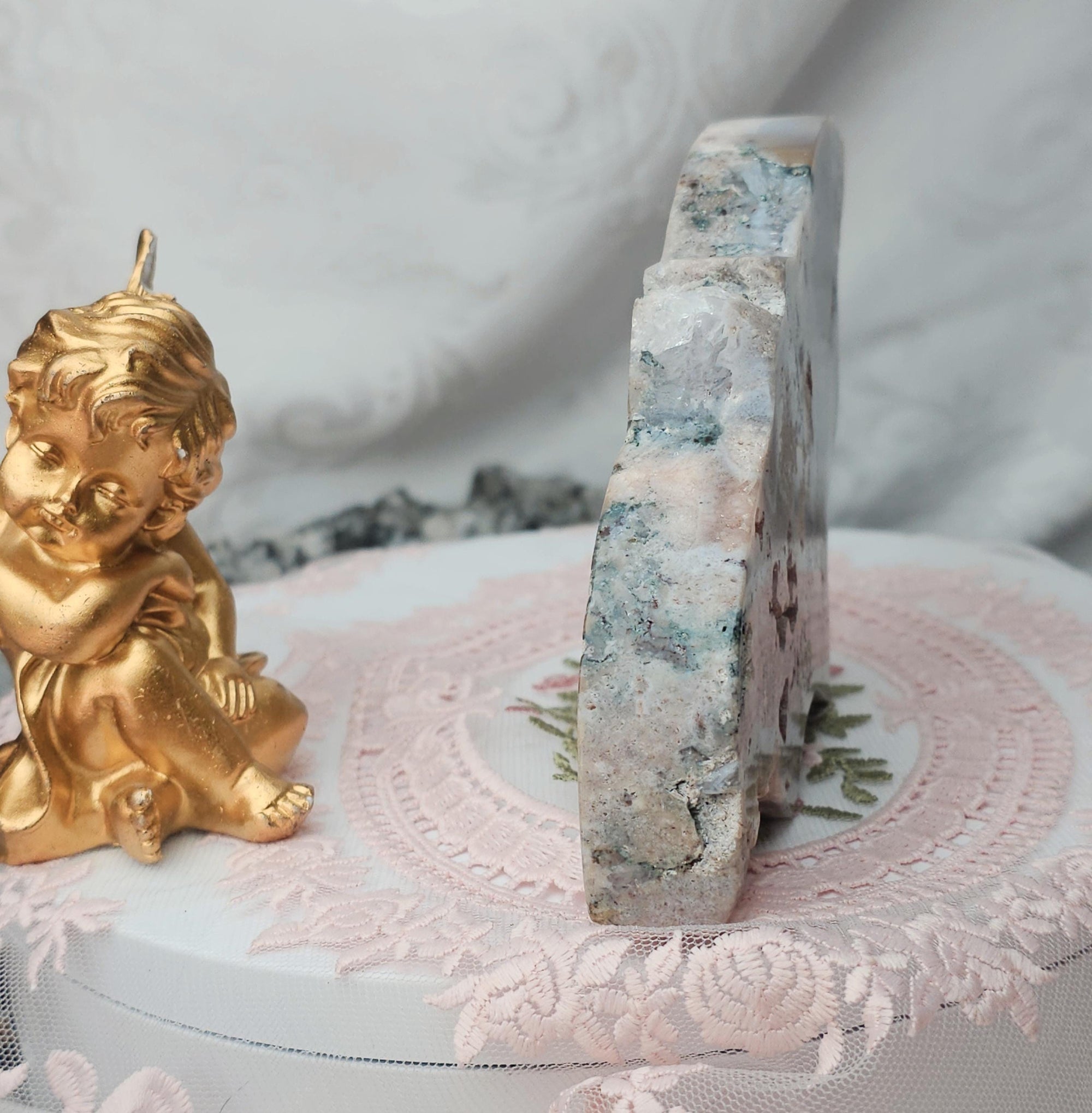 Pink Amethyst Bat, Druzy Bat, Crystal ,Gift, Bat Sculpture