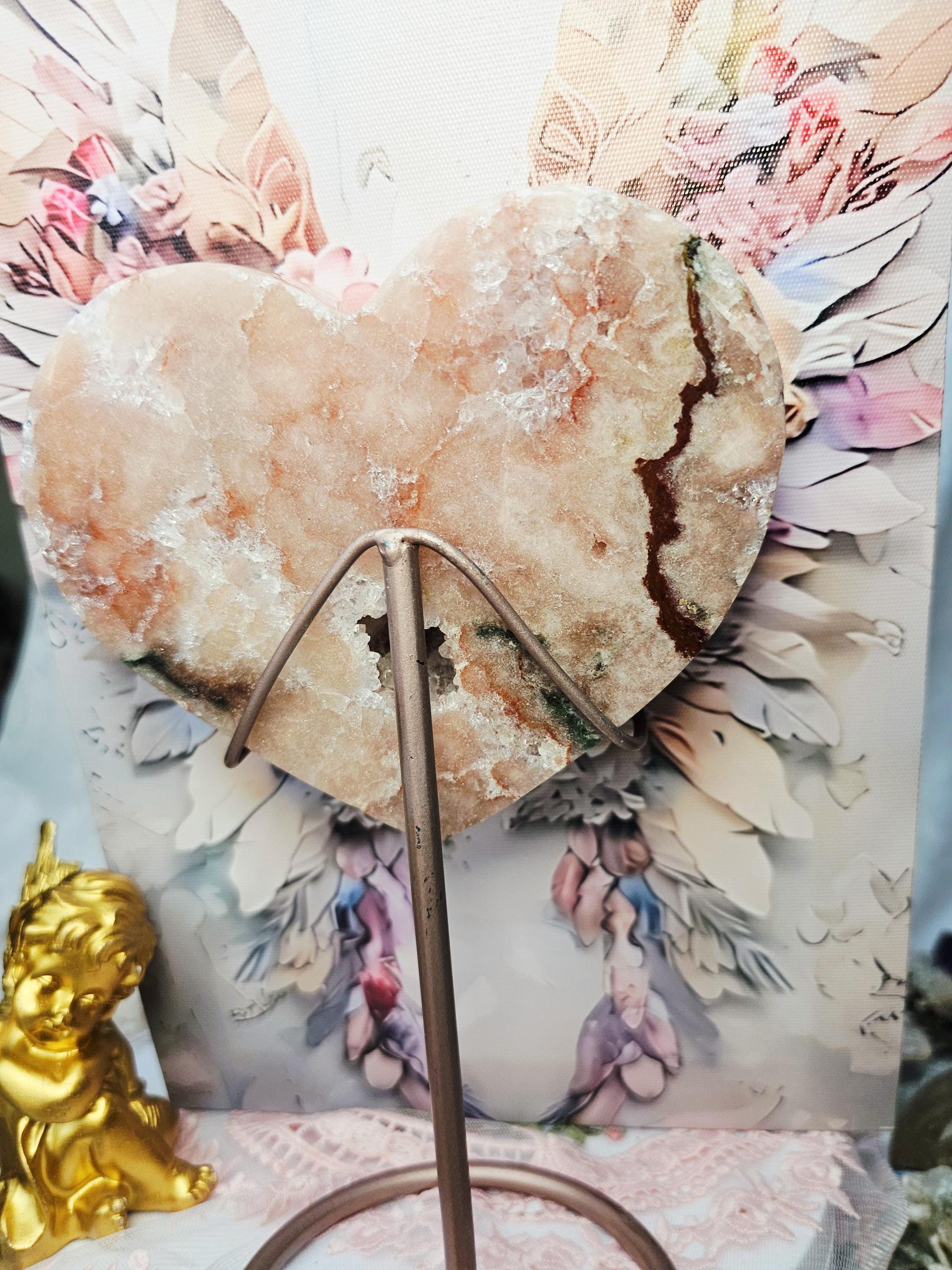 Brazilian Amethyst Druzy Heart, Pink Amethyst Druzy Hearts, Red Pink Amethyst, Crystal Heart,Gift