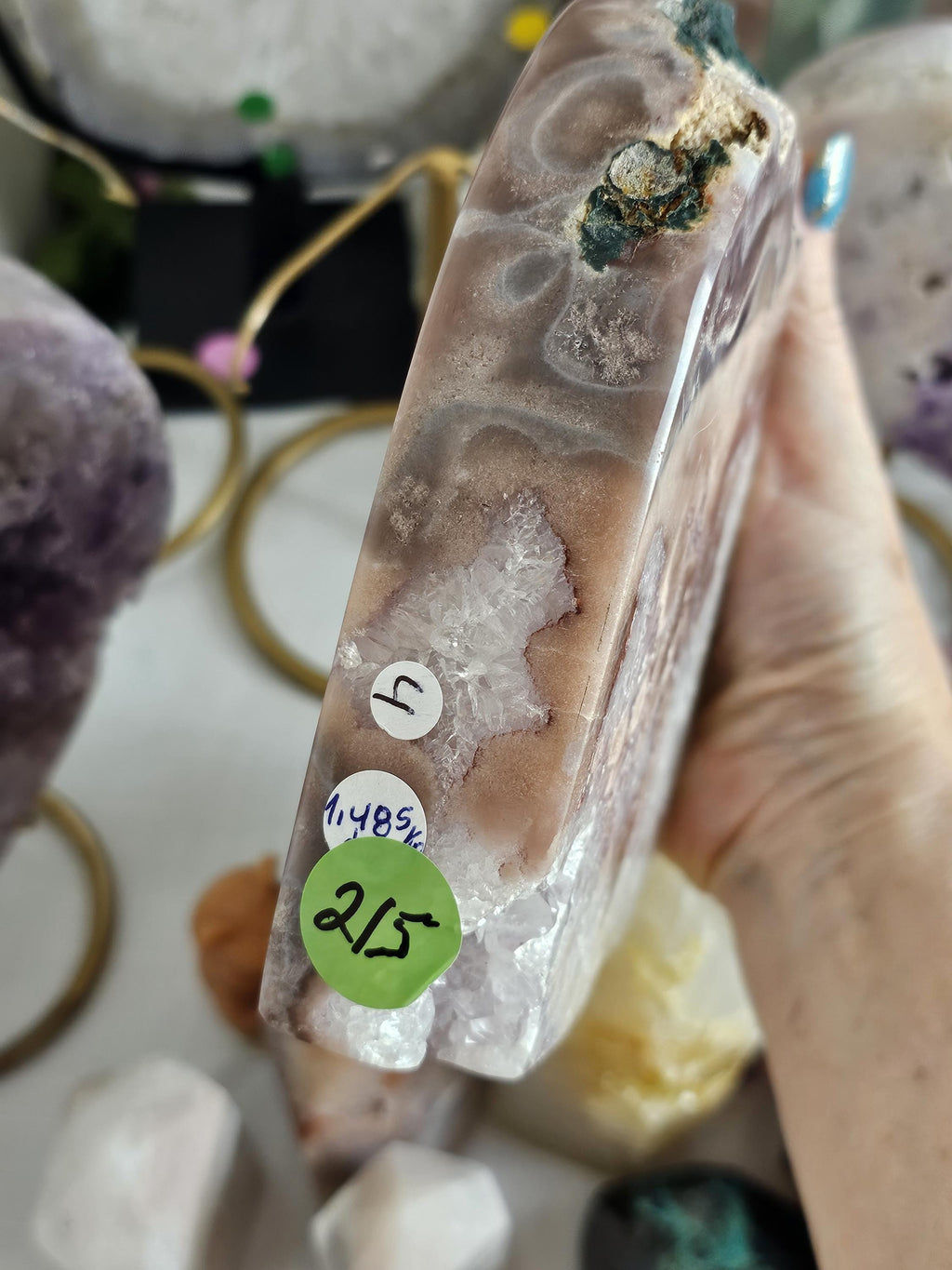 Lg 3lb Pink Amethyst Heart, Druzy Heart, Crystal Heart,Gift