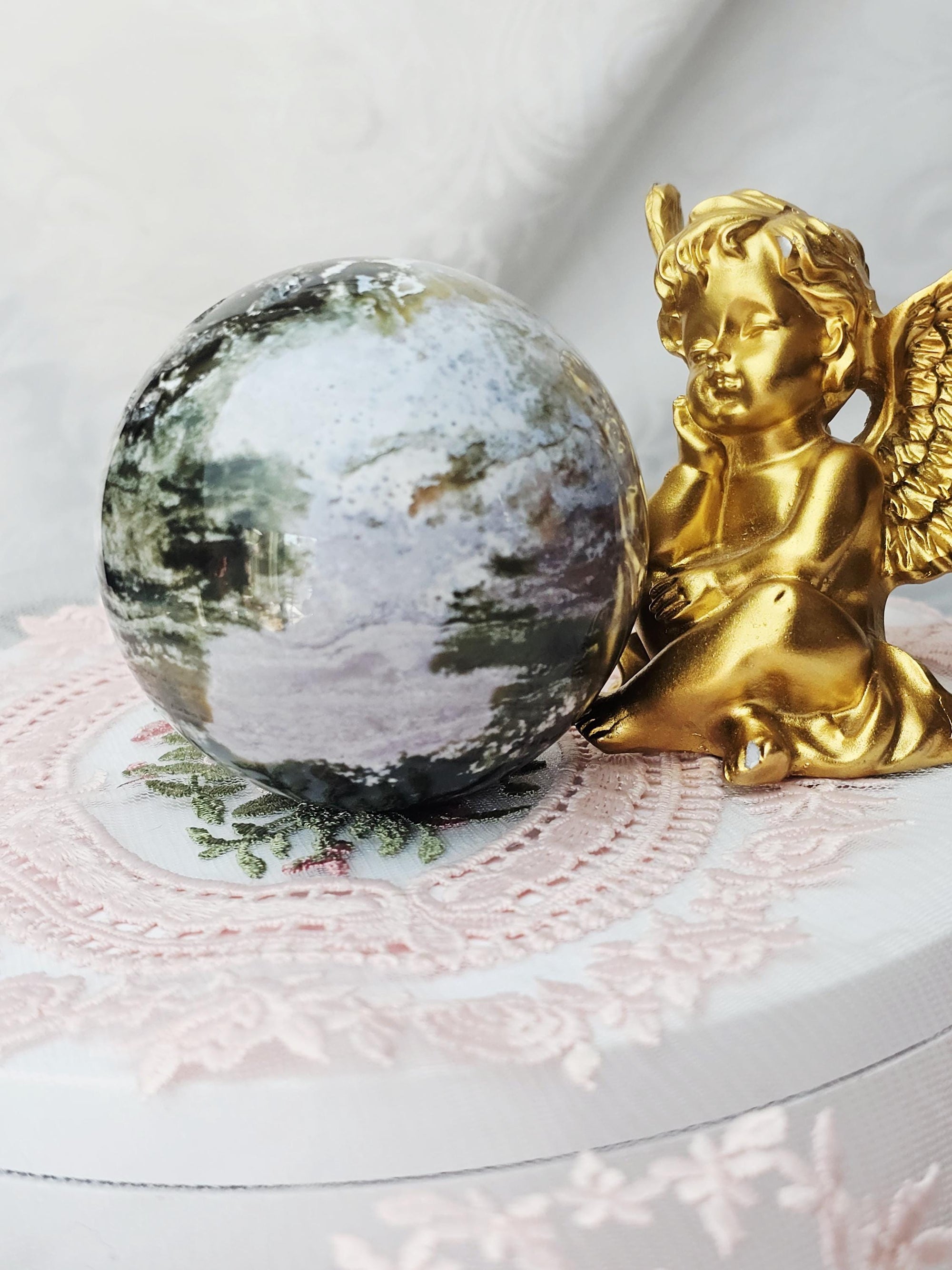 Rare Colorful Druzy Ocean Jasper Sphere, Ocean Jasper, Crystal Sphere