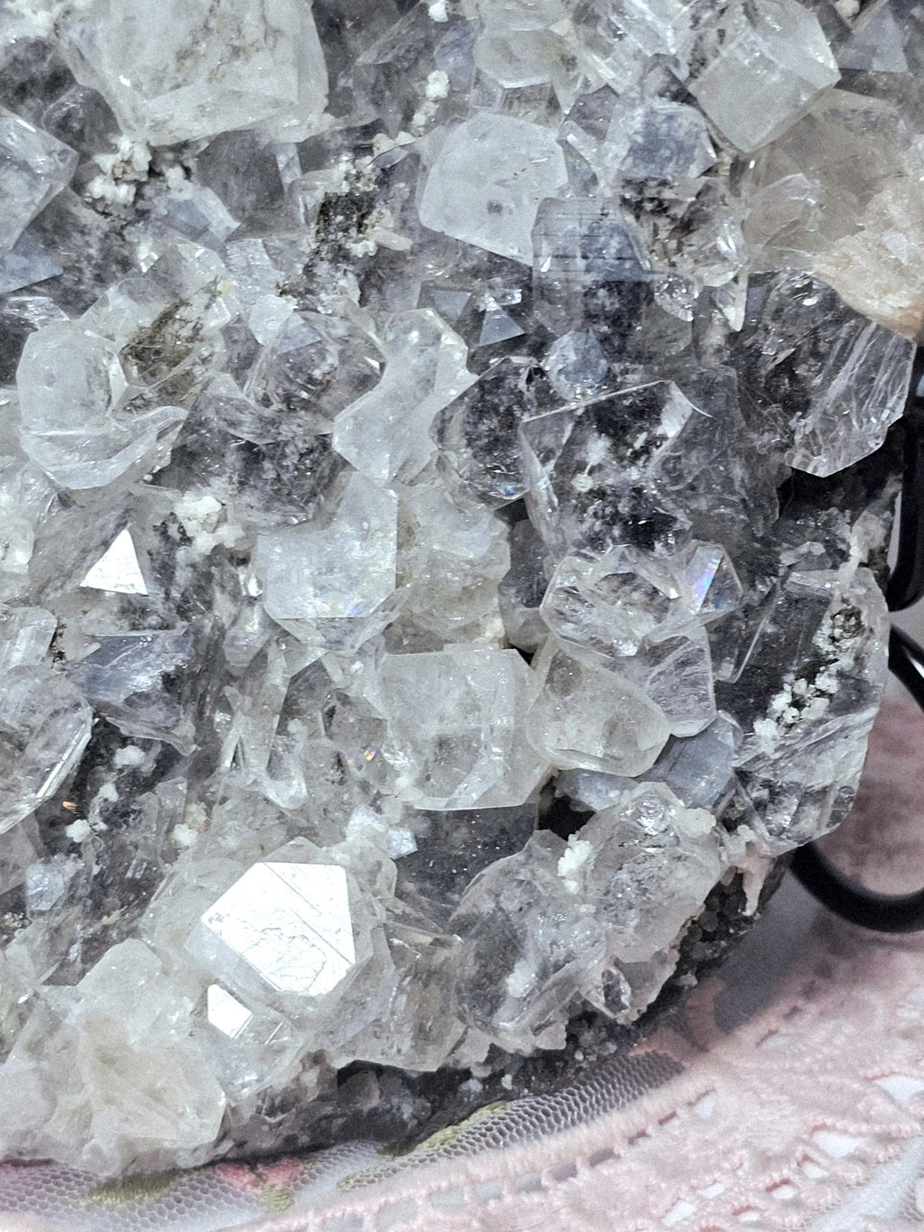 RARE Black Diamond Apophyllite with Stillbite from India , Black Chelsea Apophyllite, Crystal, Healing Crystal, Specimen