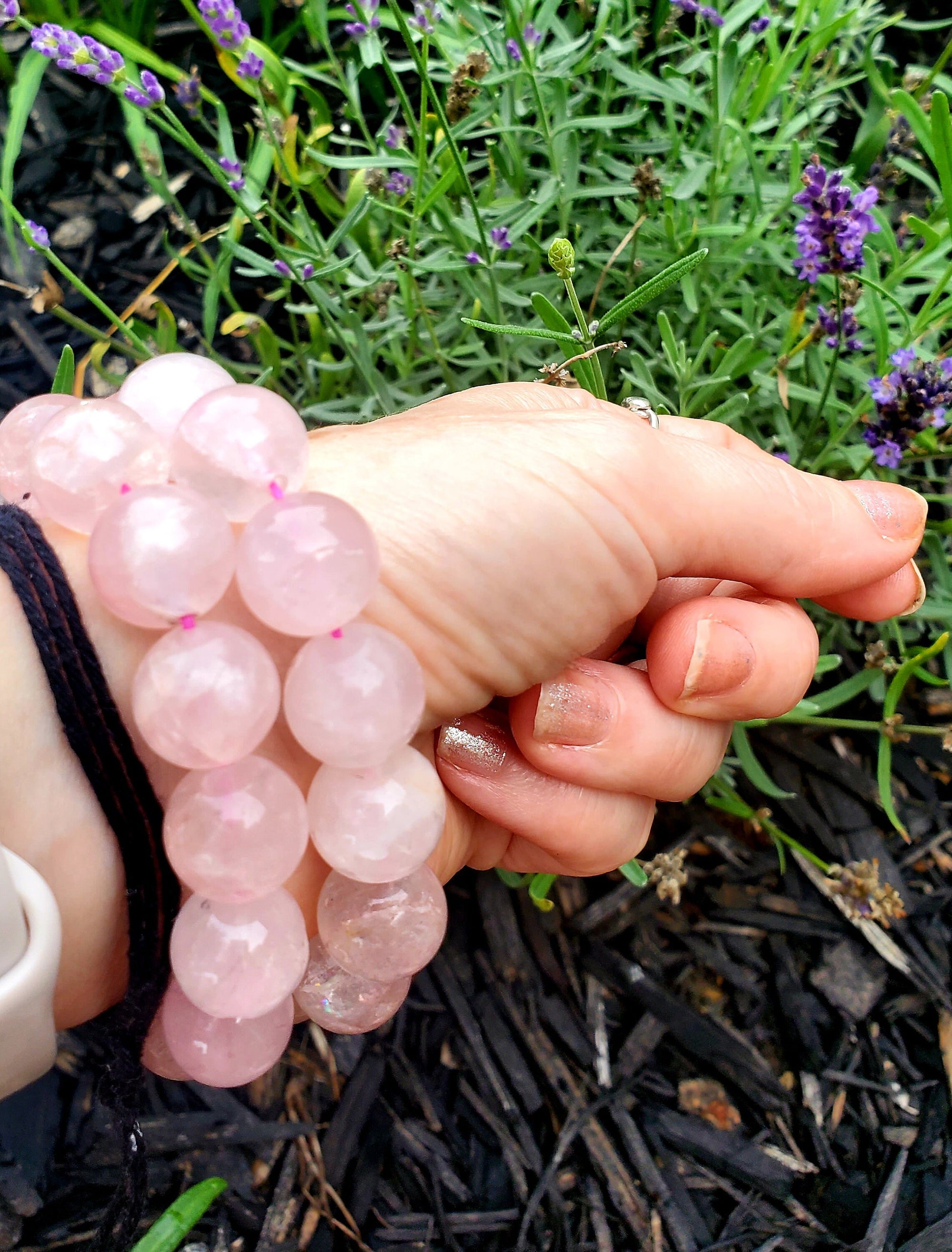 Large Bead Rose Quartz Bracelet, Valentine's Day Gift,Love Bracelet, Girlfriend Gift