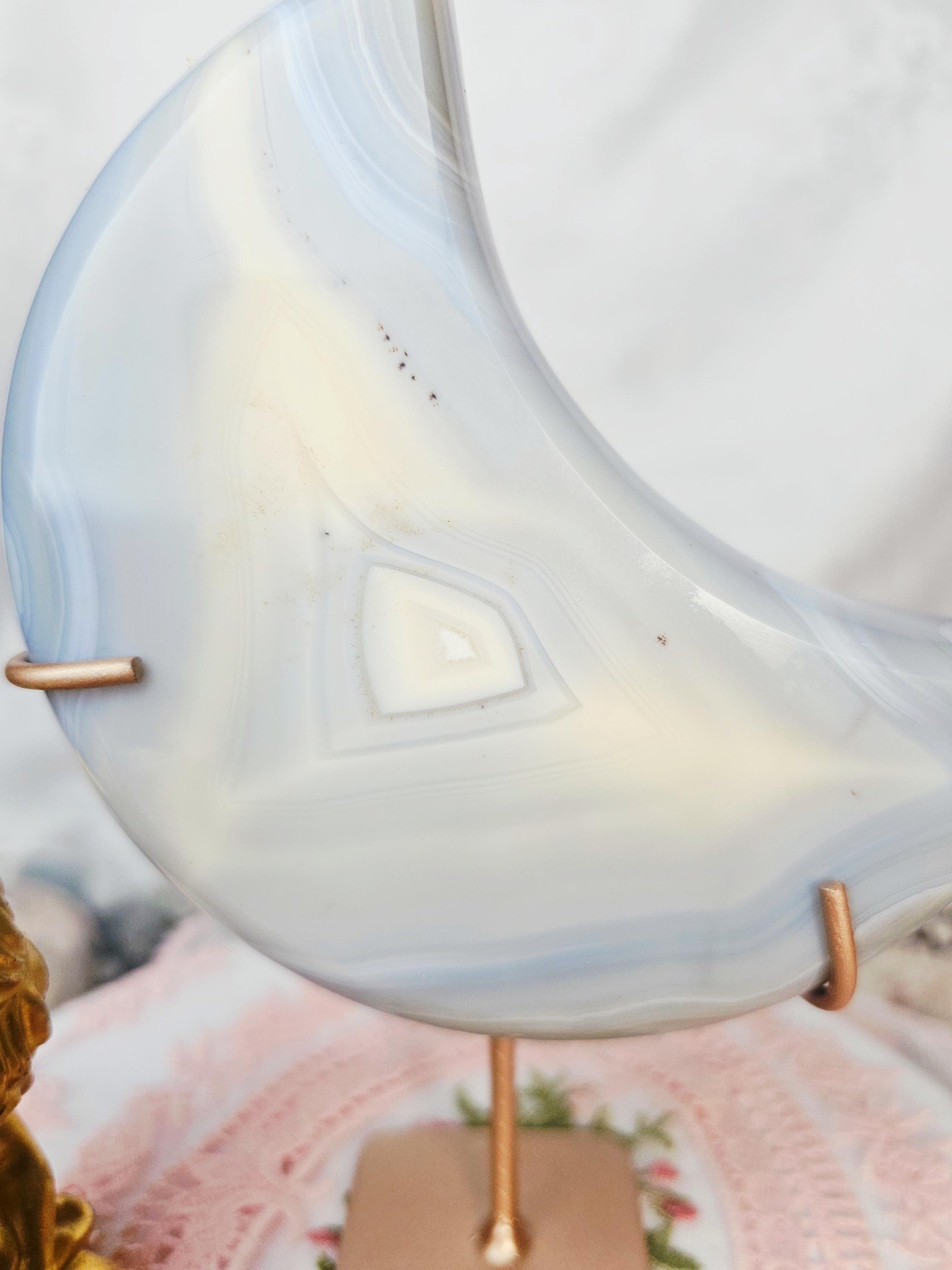 Agate Moon, Moon, Crystal, Home Decor