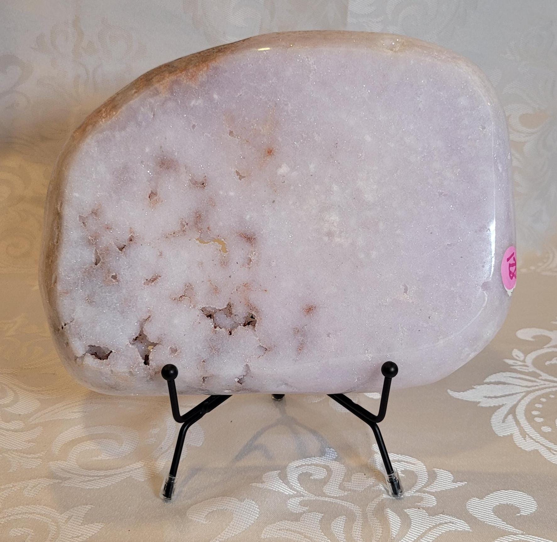 LG Pink Amethyst Bowl with Purple Amethyst, Handmade Bowl, Bowl, Crystal Bowl