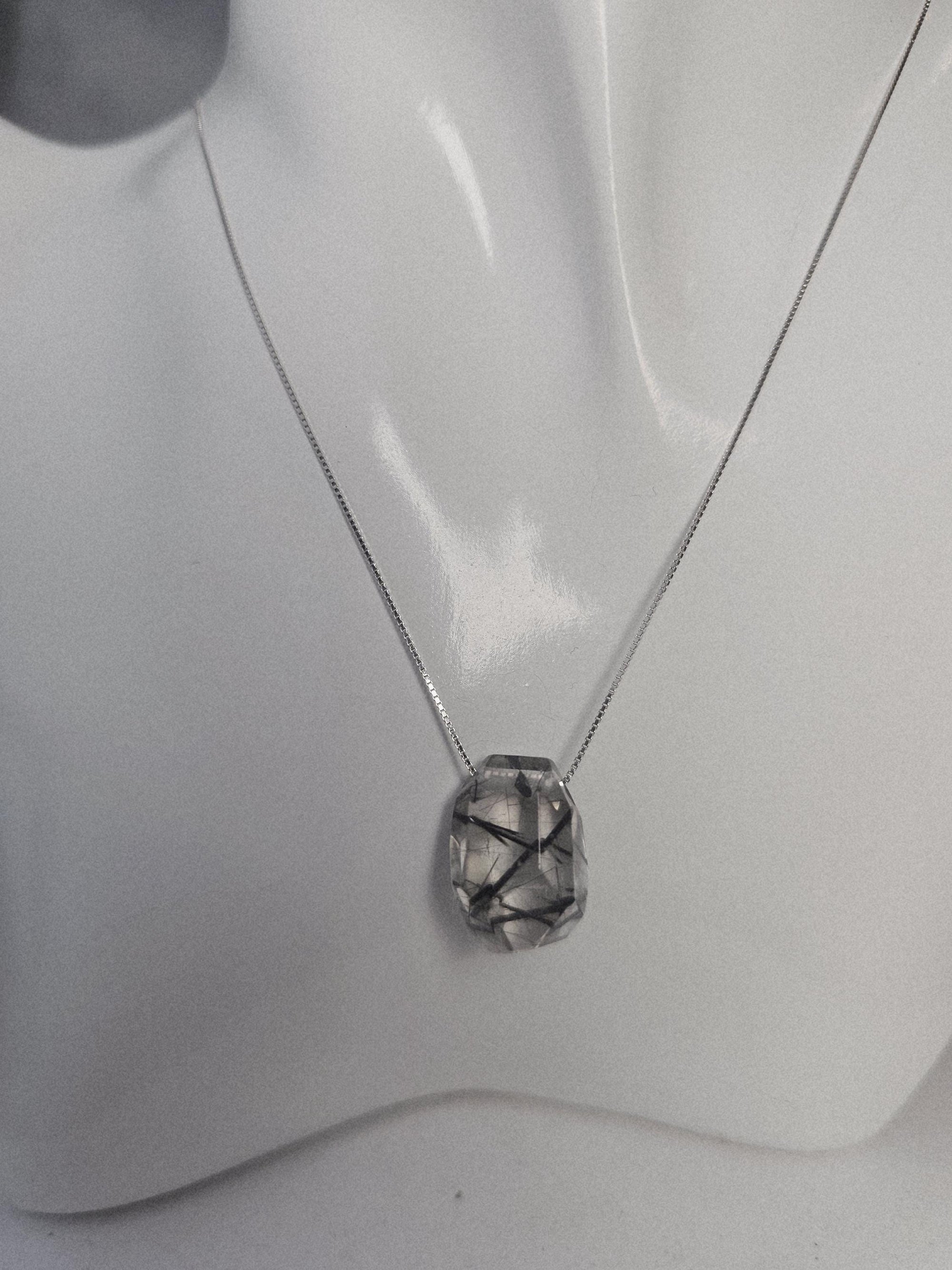 Rutilated Handmade Necklace, 925 Silver Or Gold Chain
