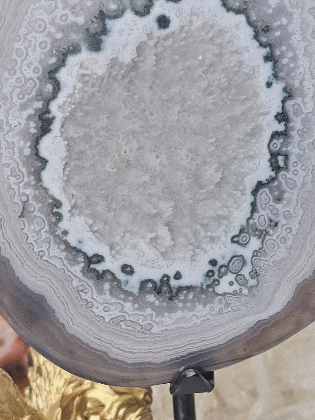 Banded Agate Slab, Statement Piece, Druzy Agate Crystal, Home Decor, Sculpture