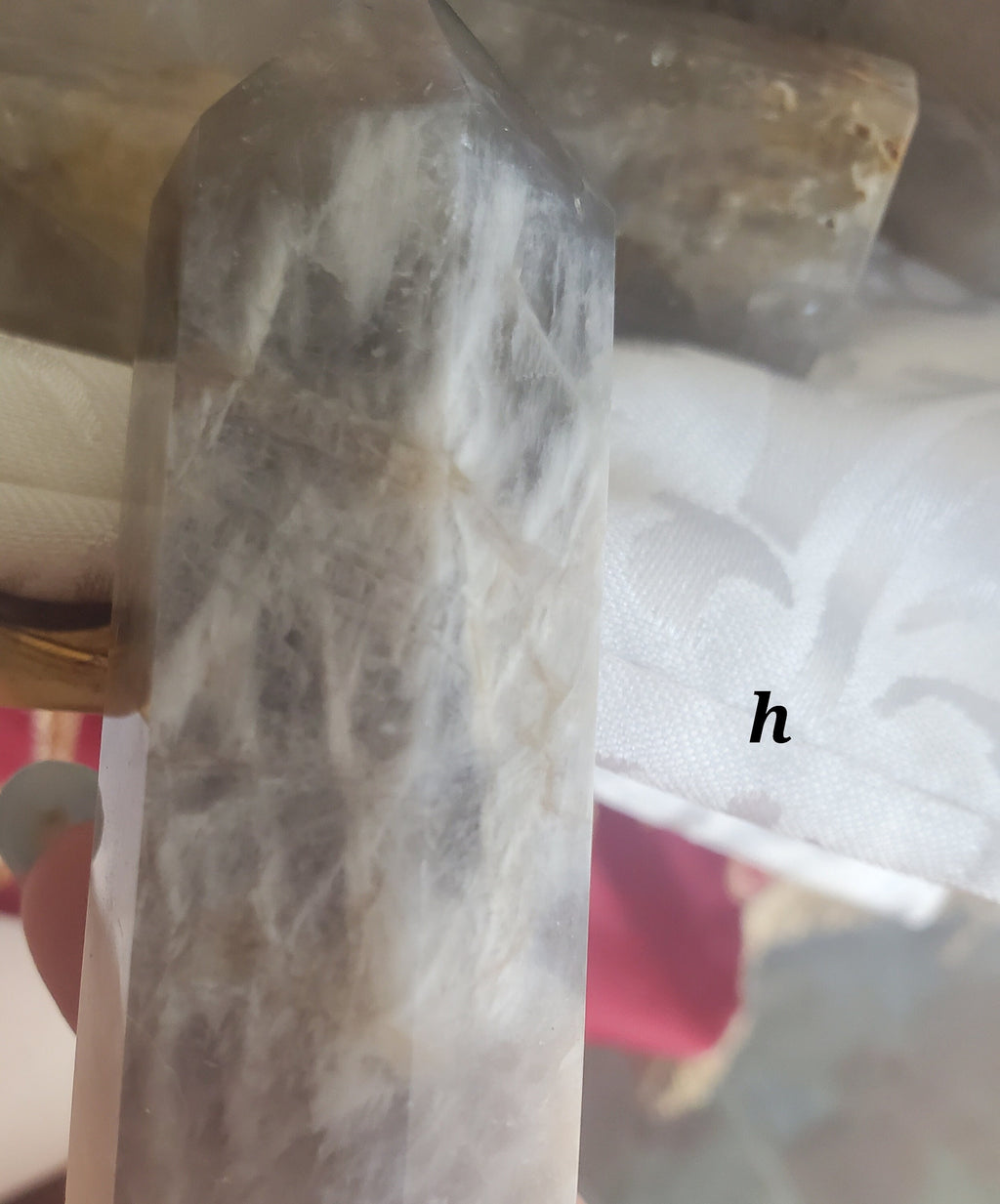 Lg Blue Rose Quartz with Rainbows Crystal Tower, 4in Blue Rose Quartz Crystals, Crystal, Gifts