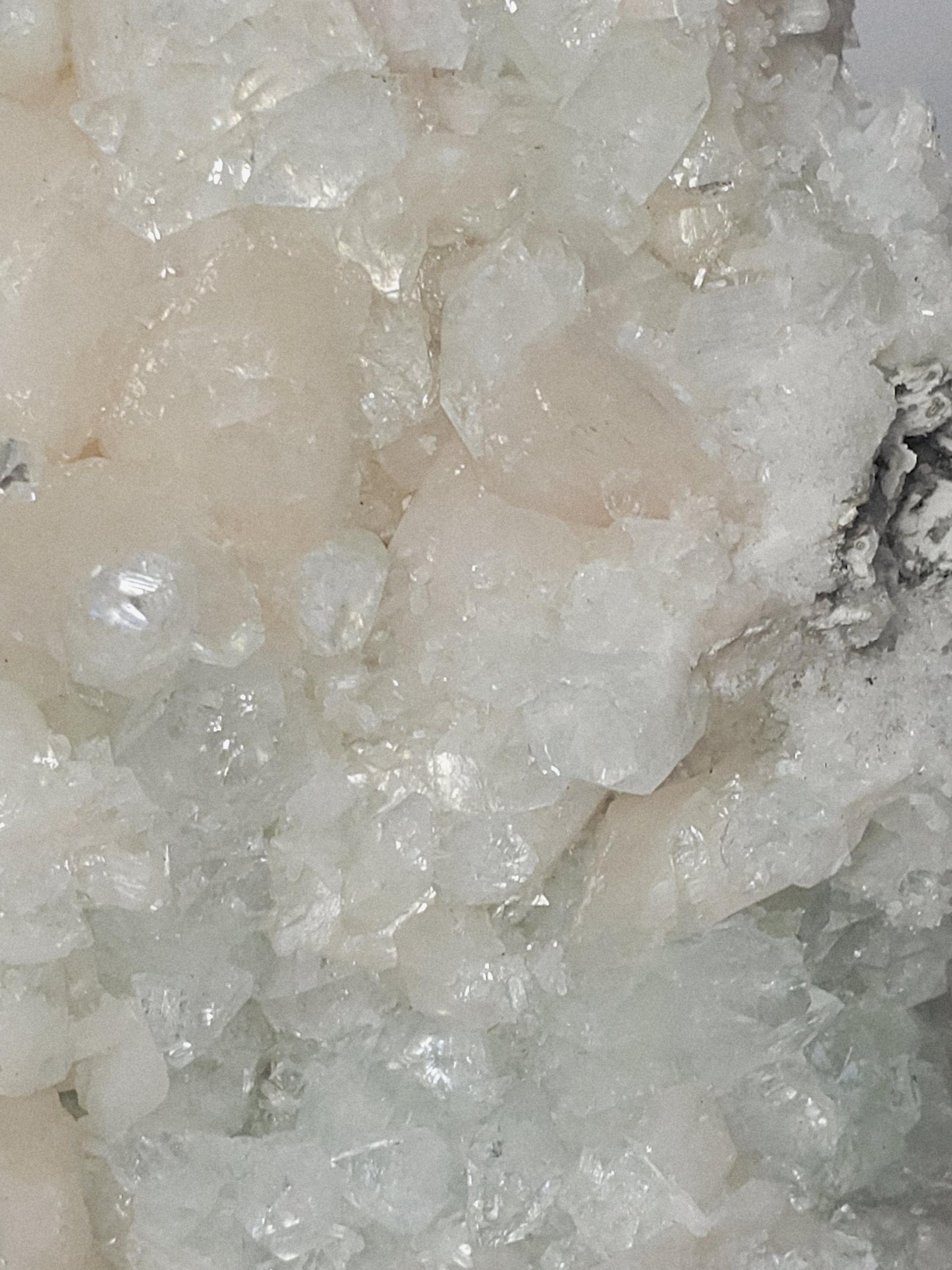 Rare Green Diamond Apophyllite with Stillbite, India Crystal Home Decor
