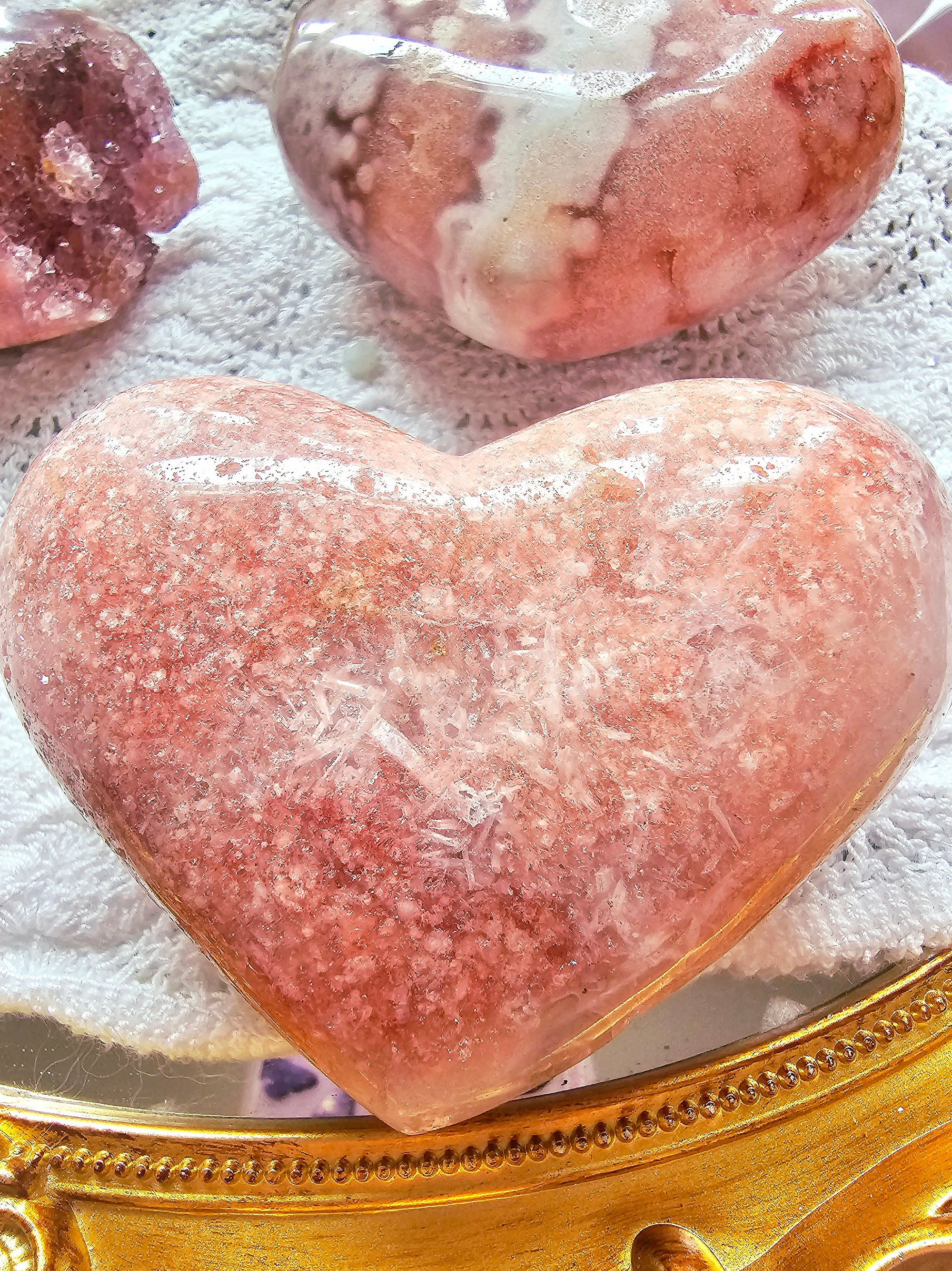 Brazilian Amethyst Druzy Heart, Pink Amethyst Druzy Hearts, Crystal Heart,Gift