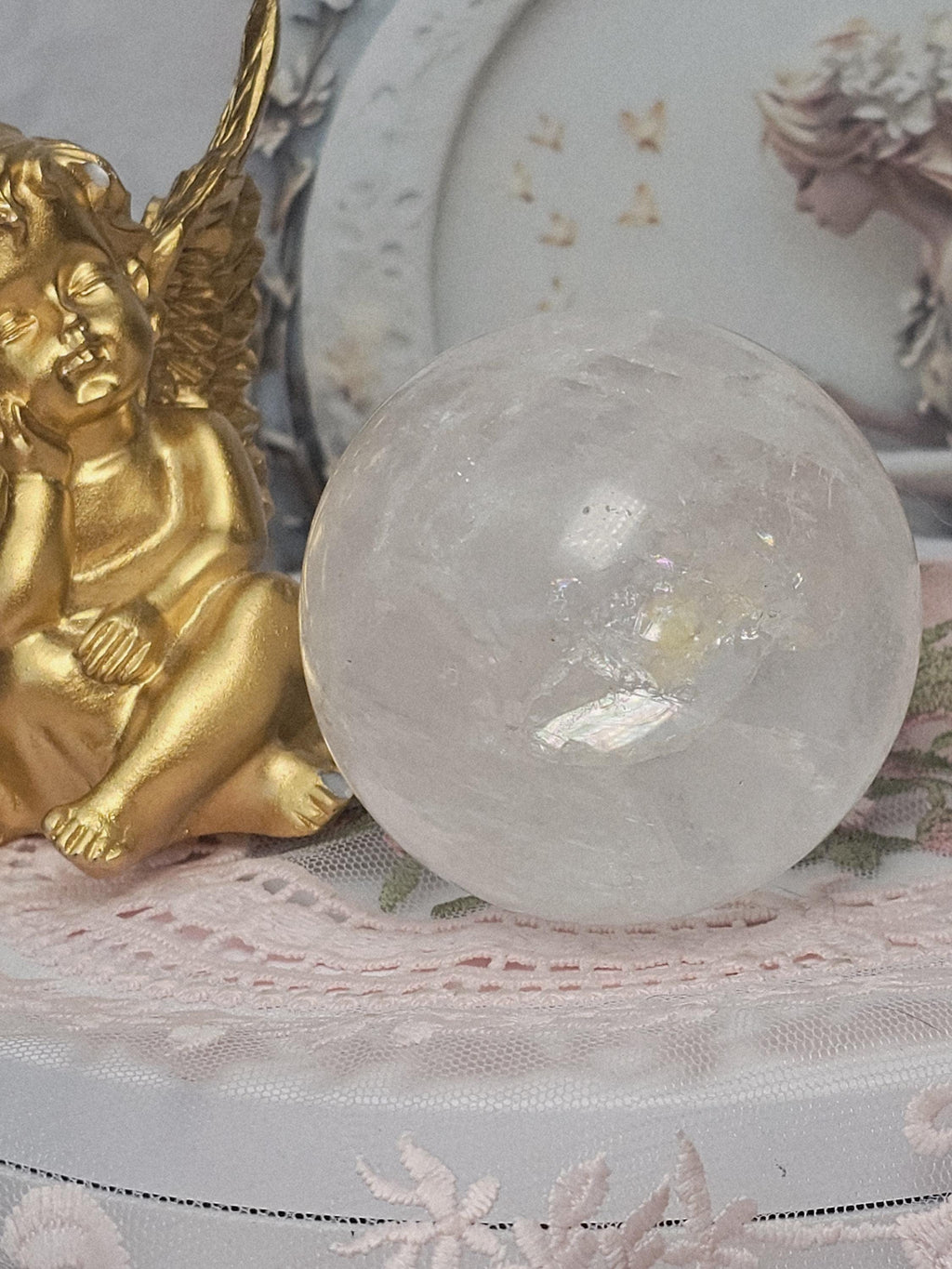 Clear Quartz Sphere, Crystal Ball, Crystals, Gift for Her