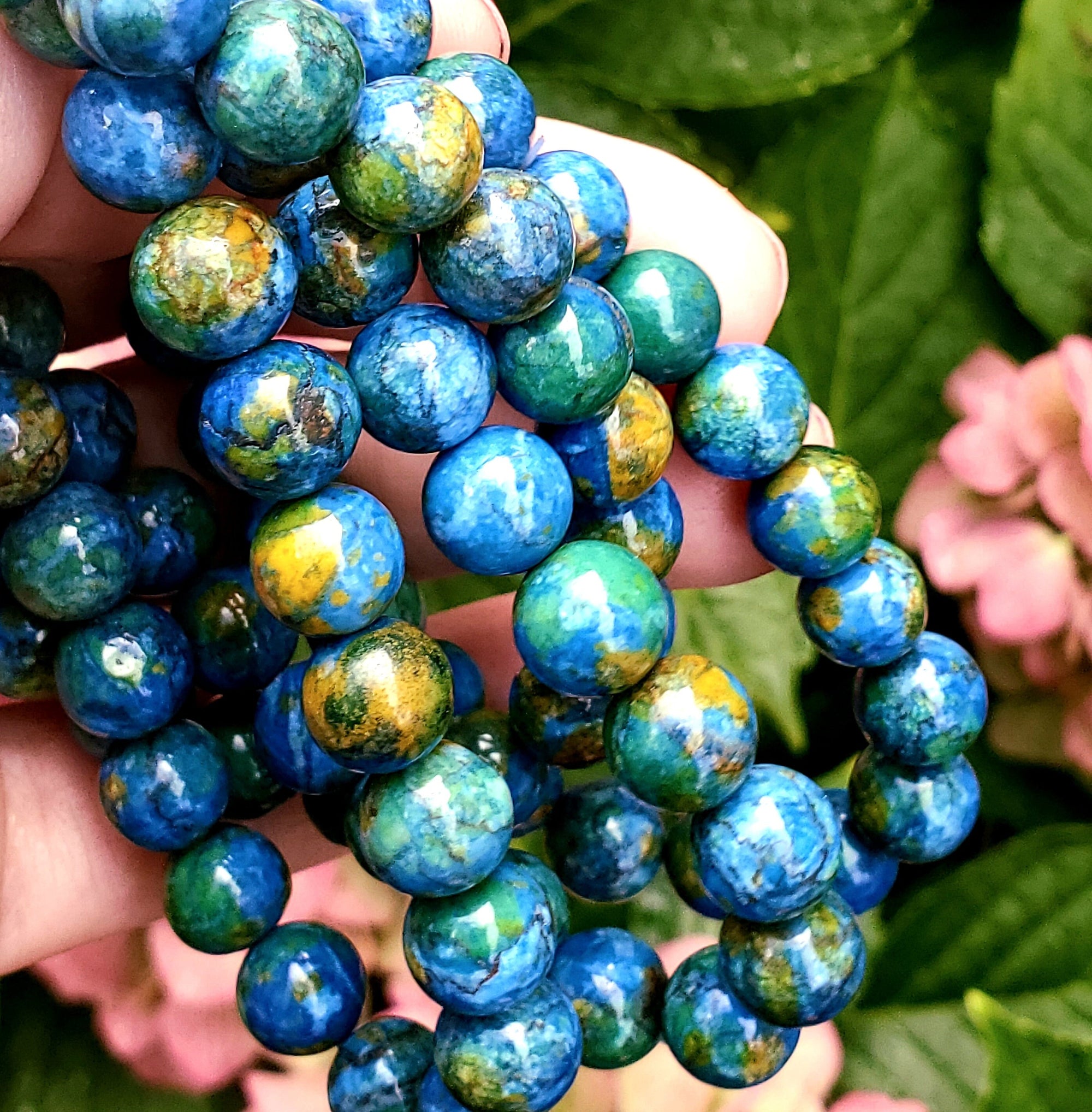 8mm beaded intention bracelet, healing jewelry - creativity, inner wisdom & concentration