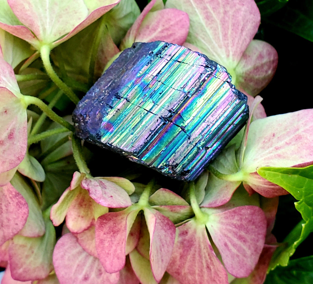 2Tourmaline, Aura Tourmaline, Aura Crystal, Rainbow Angel Aura Black Tourmaline, Raw Natural Crystal Mineral Specimen, Terminated Tourmaline