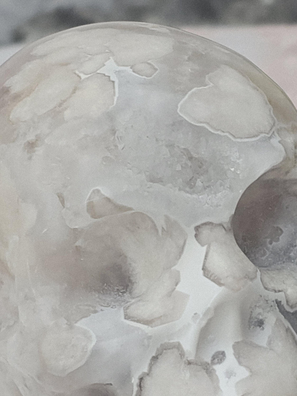 Flower Agate Skull  / Cherry Blossom / High Quality / Crystal Energy / Chakra Stone / Crystal Healing / Meditation Stone
