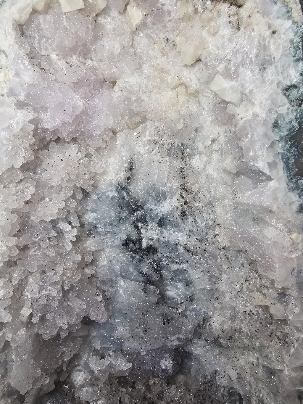 15lb Rare Amethyst Cathedral with Sugar, Calcite Cubes, Flowers