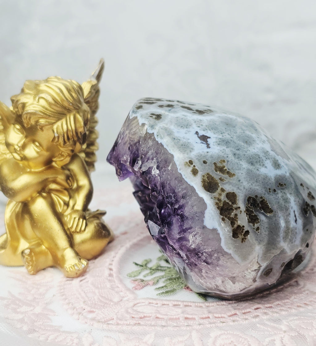 Amethyst Geode Statement Piece, Crystal Home Decor, Gift, Amethyst, Brazilian Amethyst