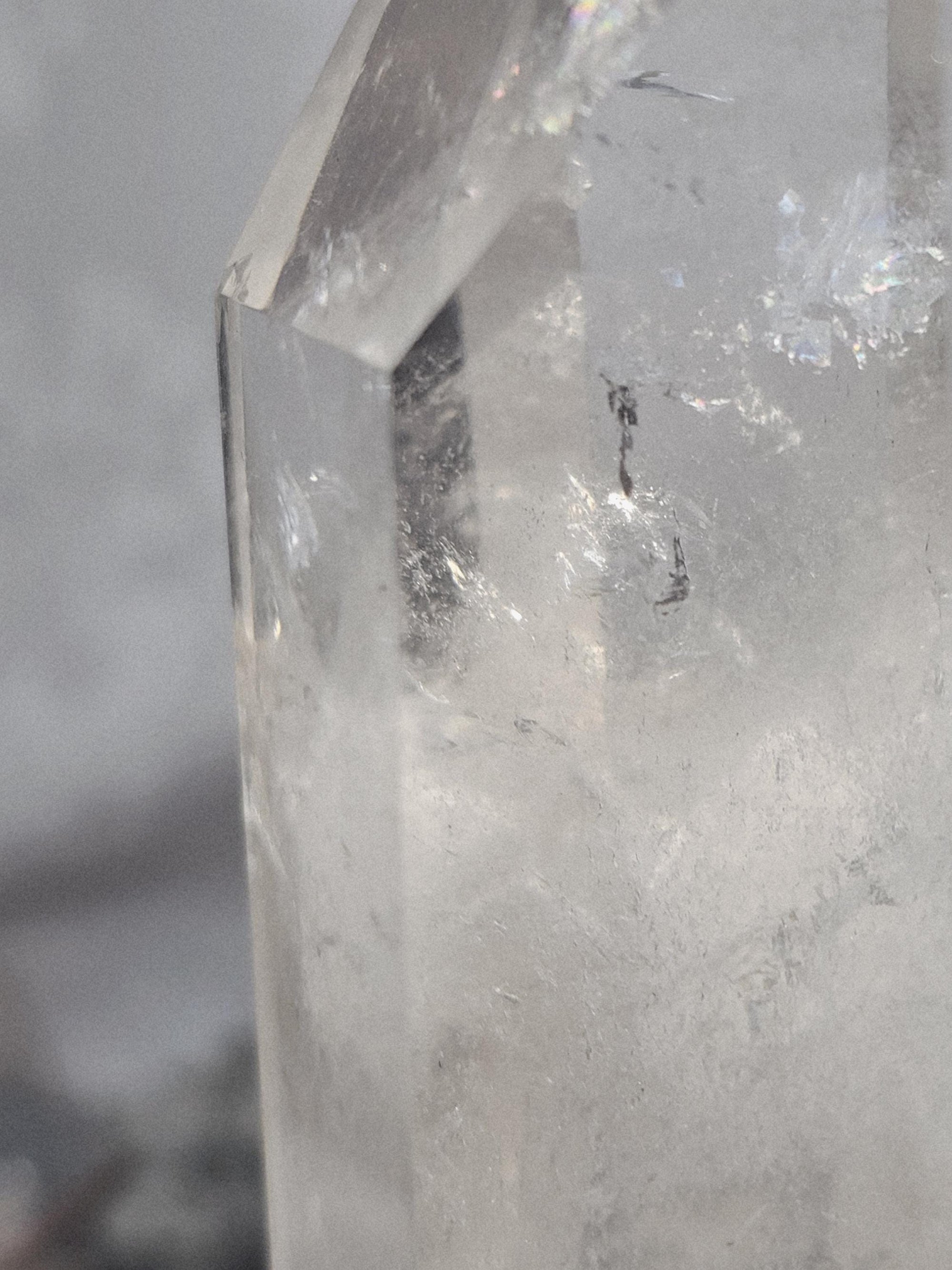RARE LG  Lemurian Inner Child or Manifestation Quartz on a Stand , Columbia, Crystal Statement Piece
