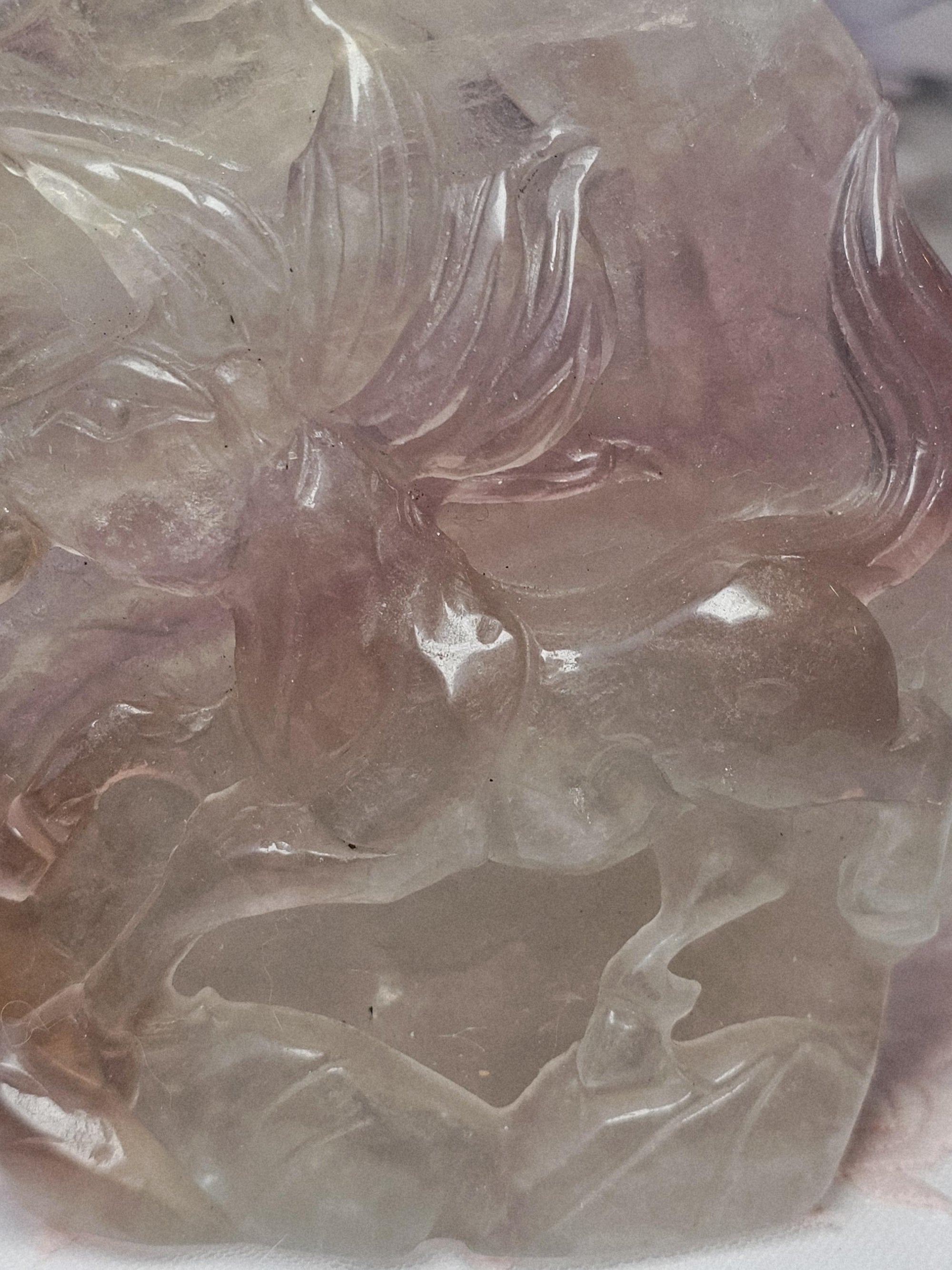 Rainbow Fluorite Horse Sculpture, Handmade Crystal Figurine