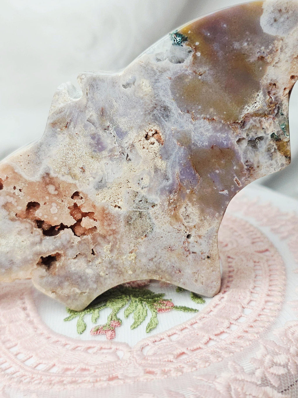 Pink Amethyst Bat, Druzy Bat, Crystal ,Gift, Bat Sculpture