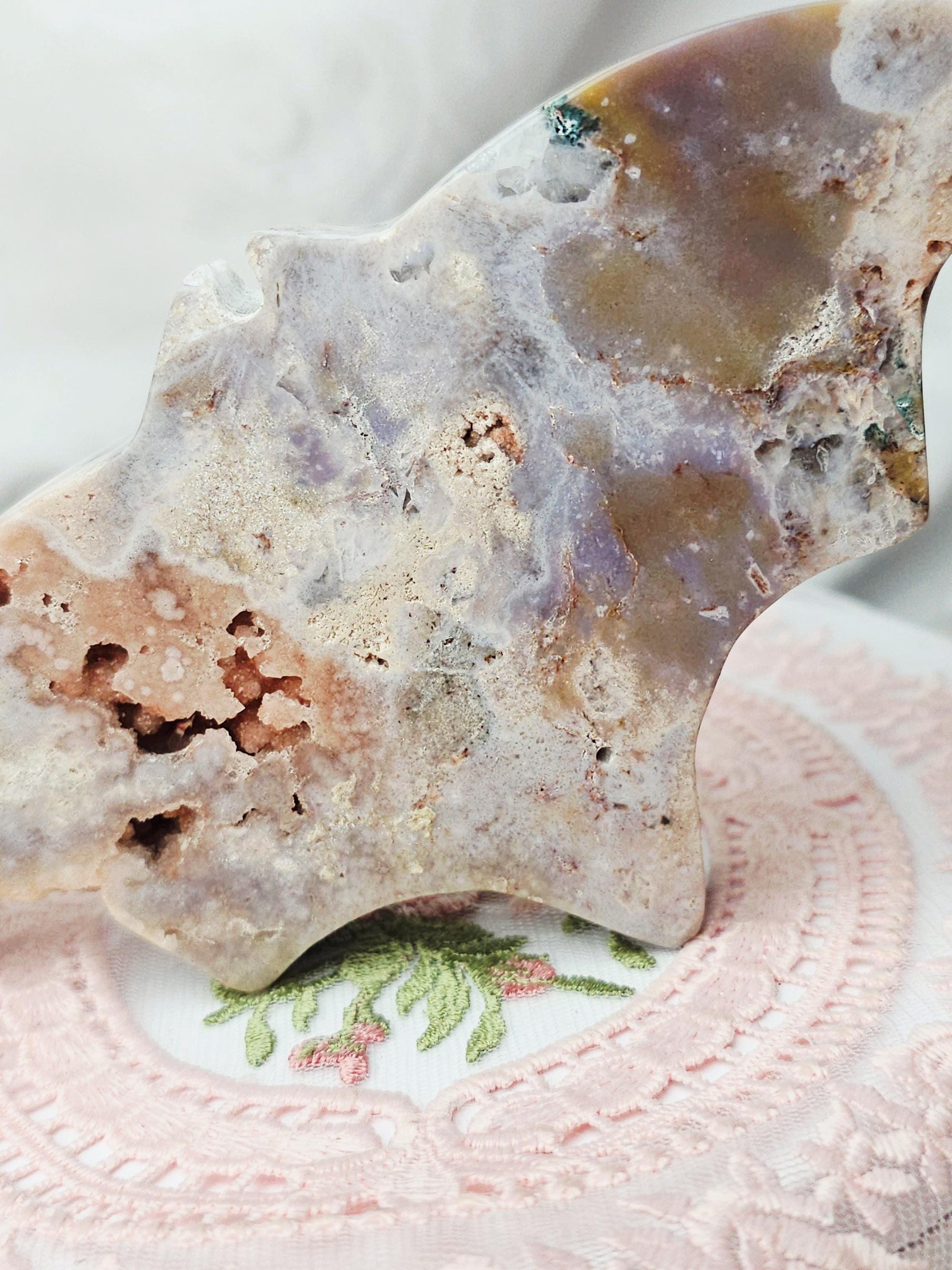 Pink Amethyst Bat, Druzy Bat, Crystal ,Gift, Bat Sculpture