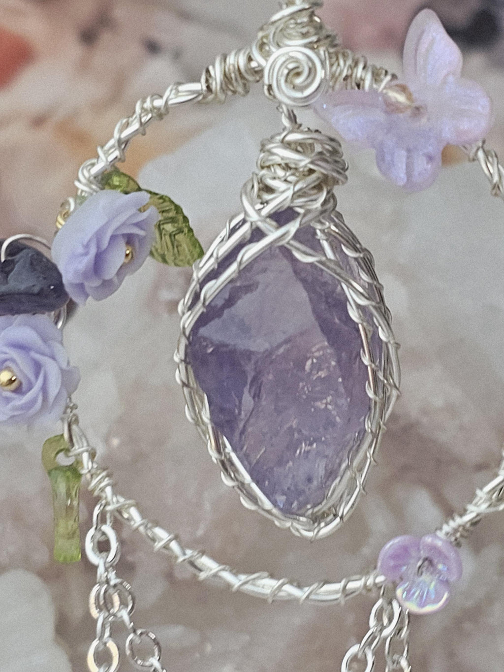 Amethyst Necklace, Crystal Gifts