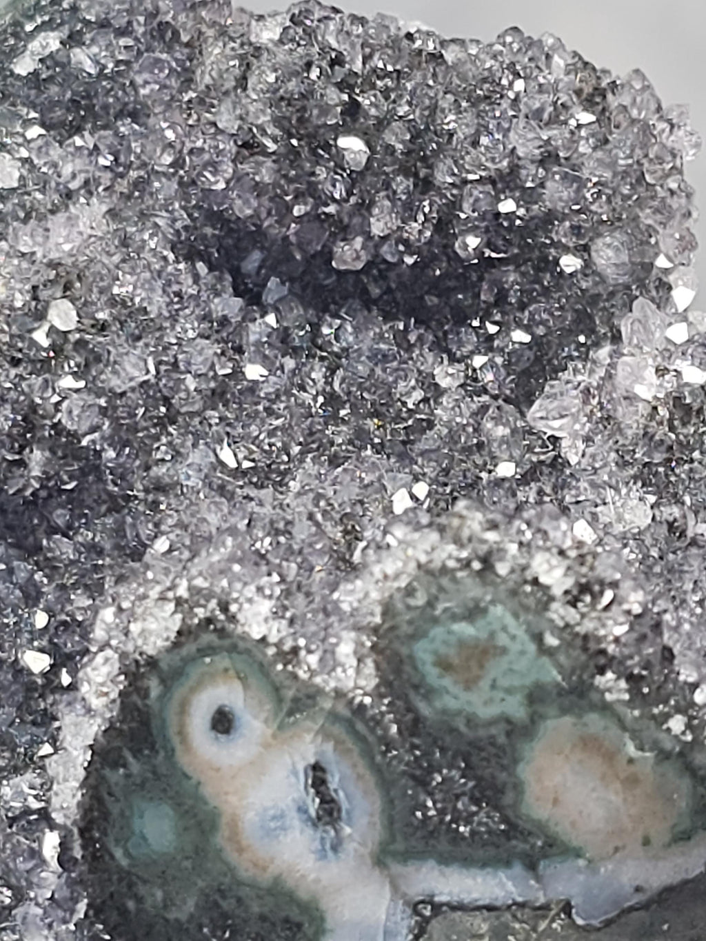 Rare Black Amethyst Stalactite on a Stand, Black Amethyst, Uruguay Statement Piece